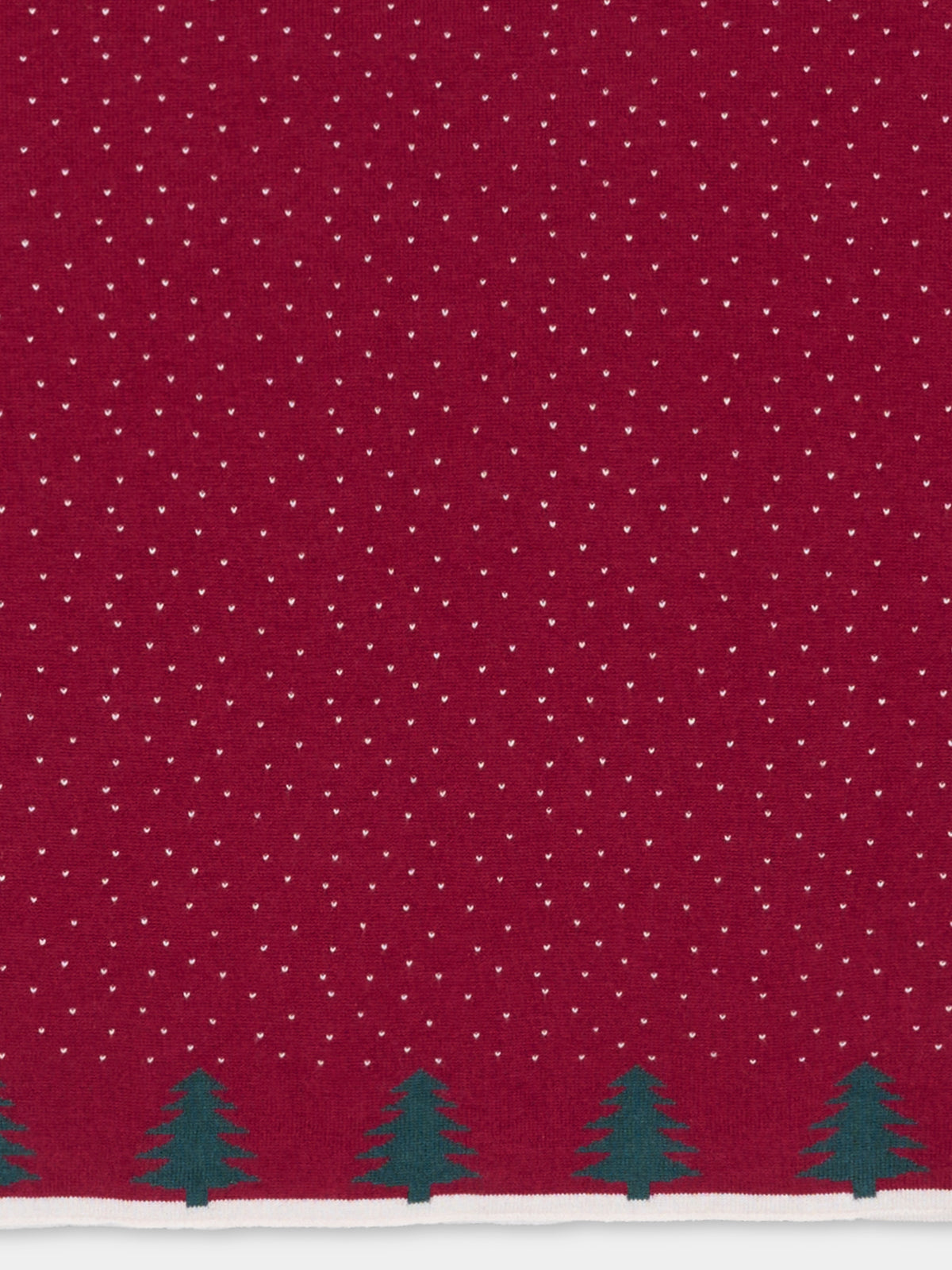 Coperta bordeaux per neonati in maglia
