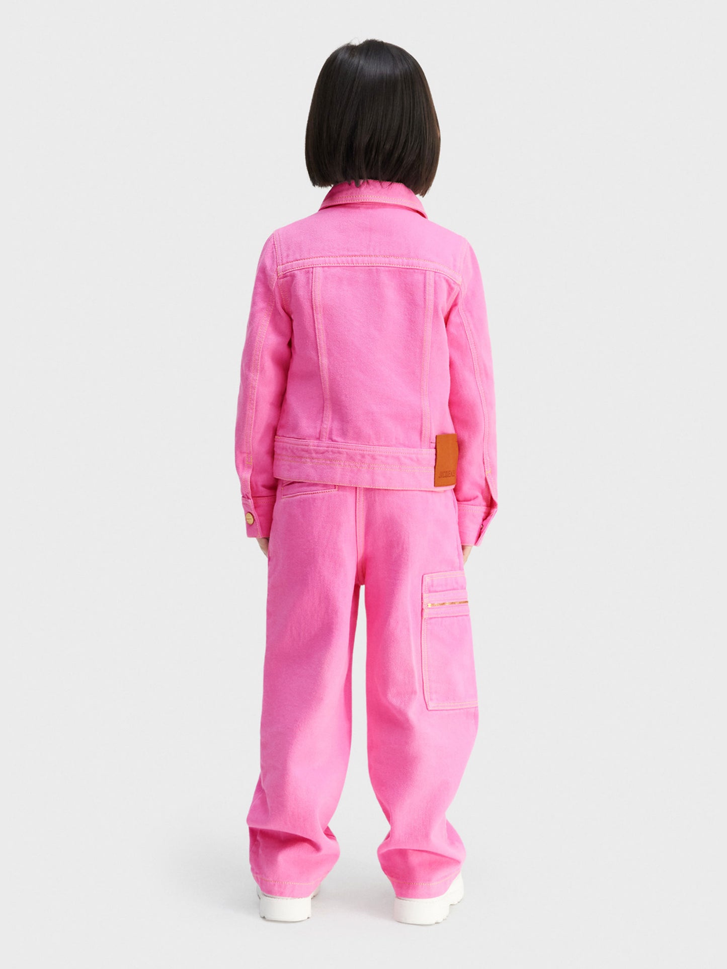 Fuchsia 'La Veste De Nimes' jacket for girl