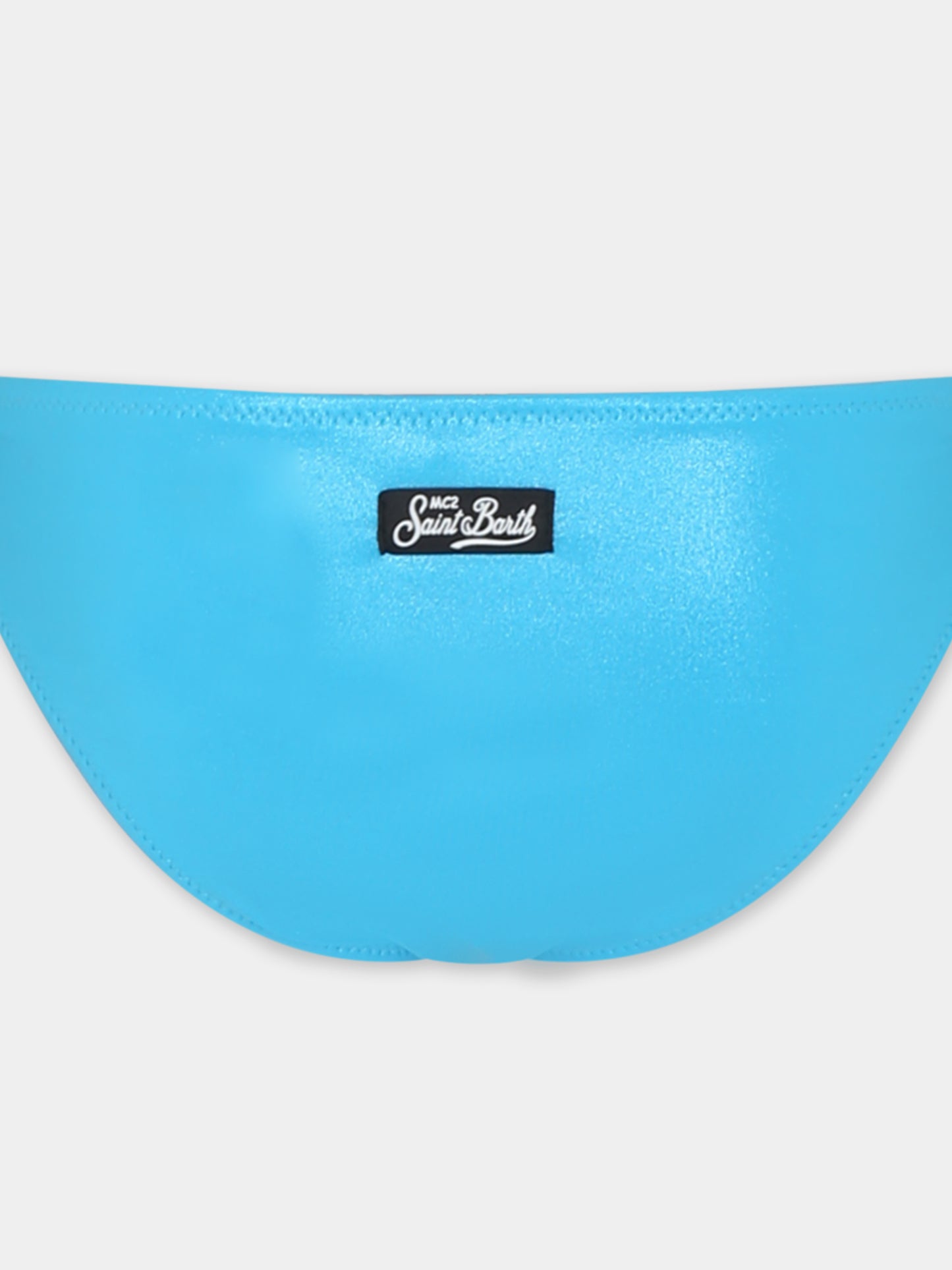 Light blue bikini for girl with logo