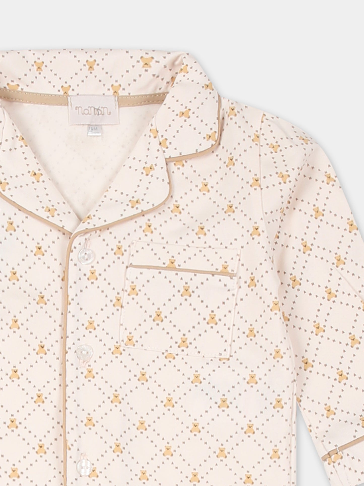 Pigiama rosa per neonata con orsetti all over,Nanán,E25178R