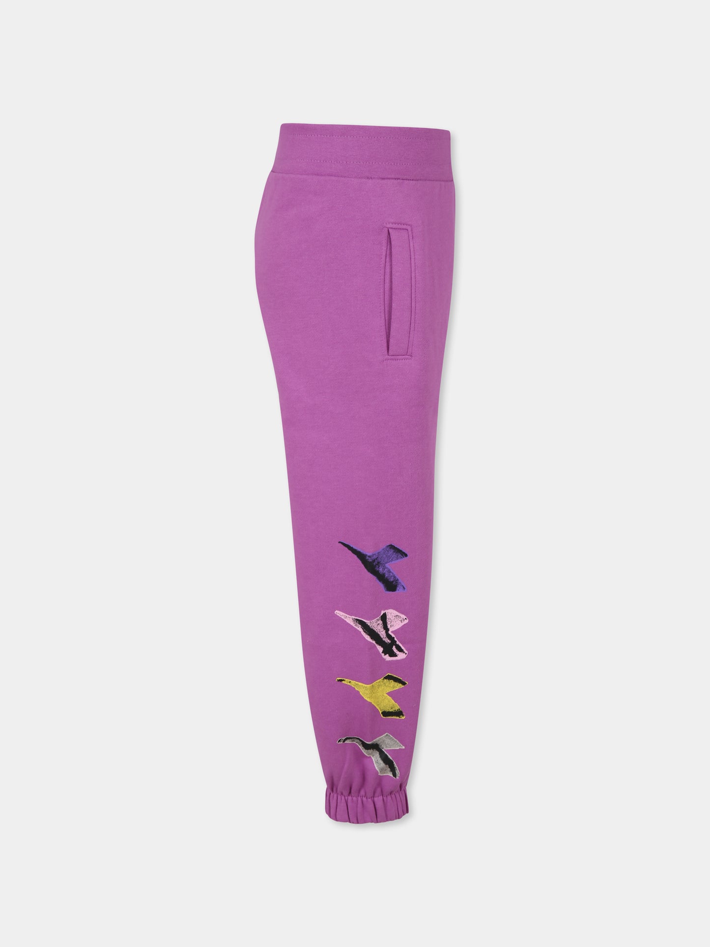 Pantaloni viola per bambina con logo,Diadora Kids,F3DIBGFP177 071