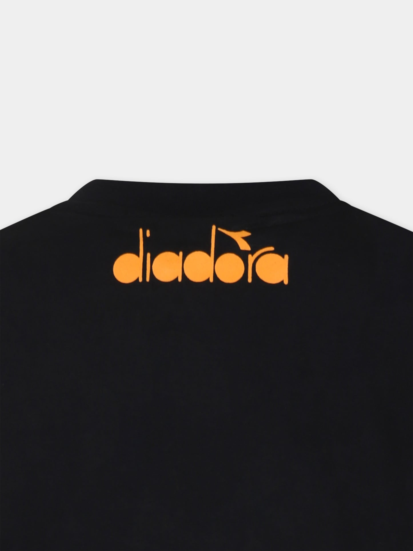 T-shirt nera per bambina con logo e scritta,Diadora Kids,F3DIJGTH091 110