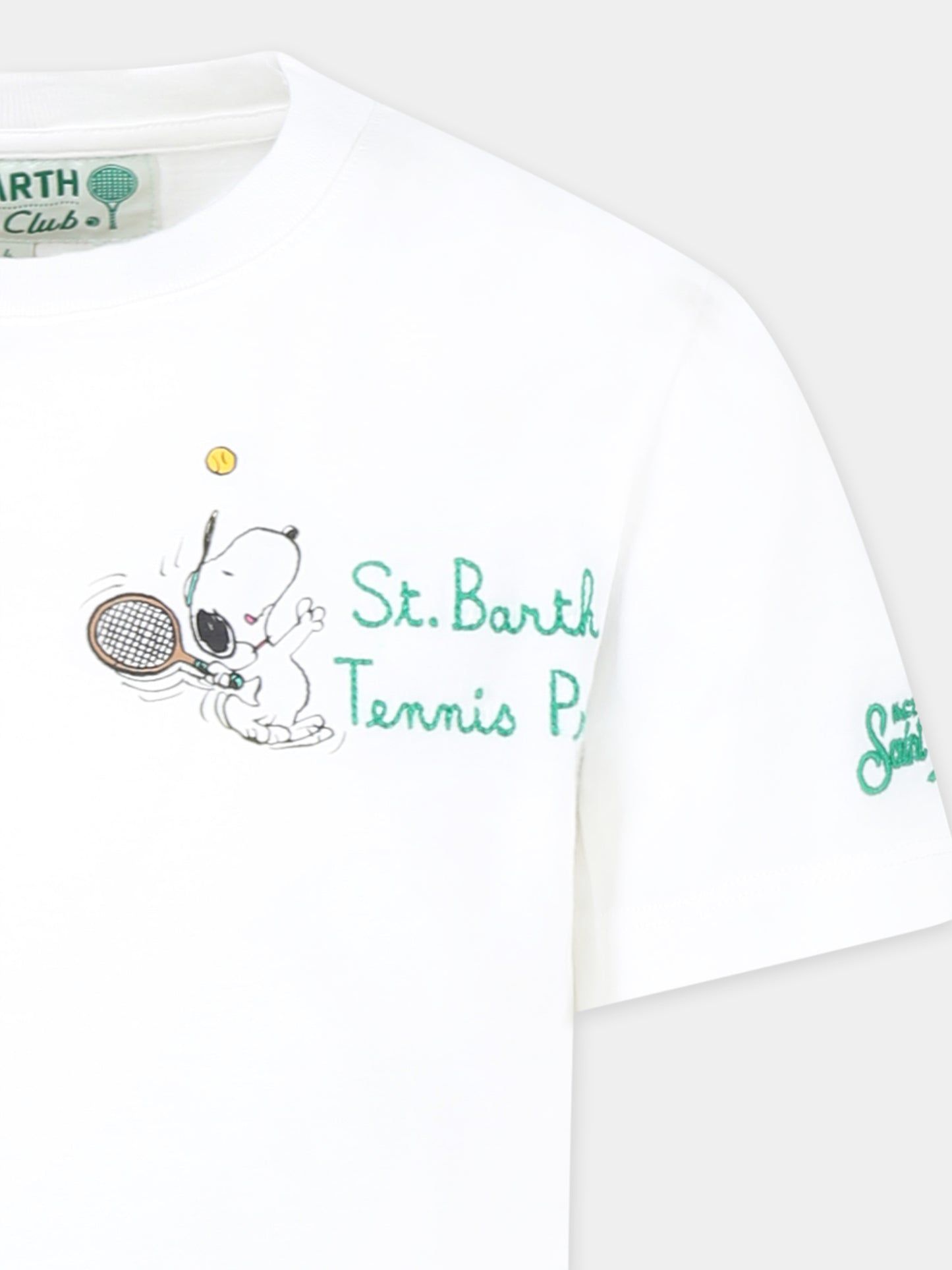 T-shirt bianca per bambino con Snoopy,Mc2 Saint Barth,CAM0001 - 01141G