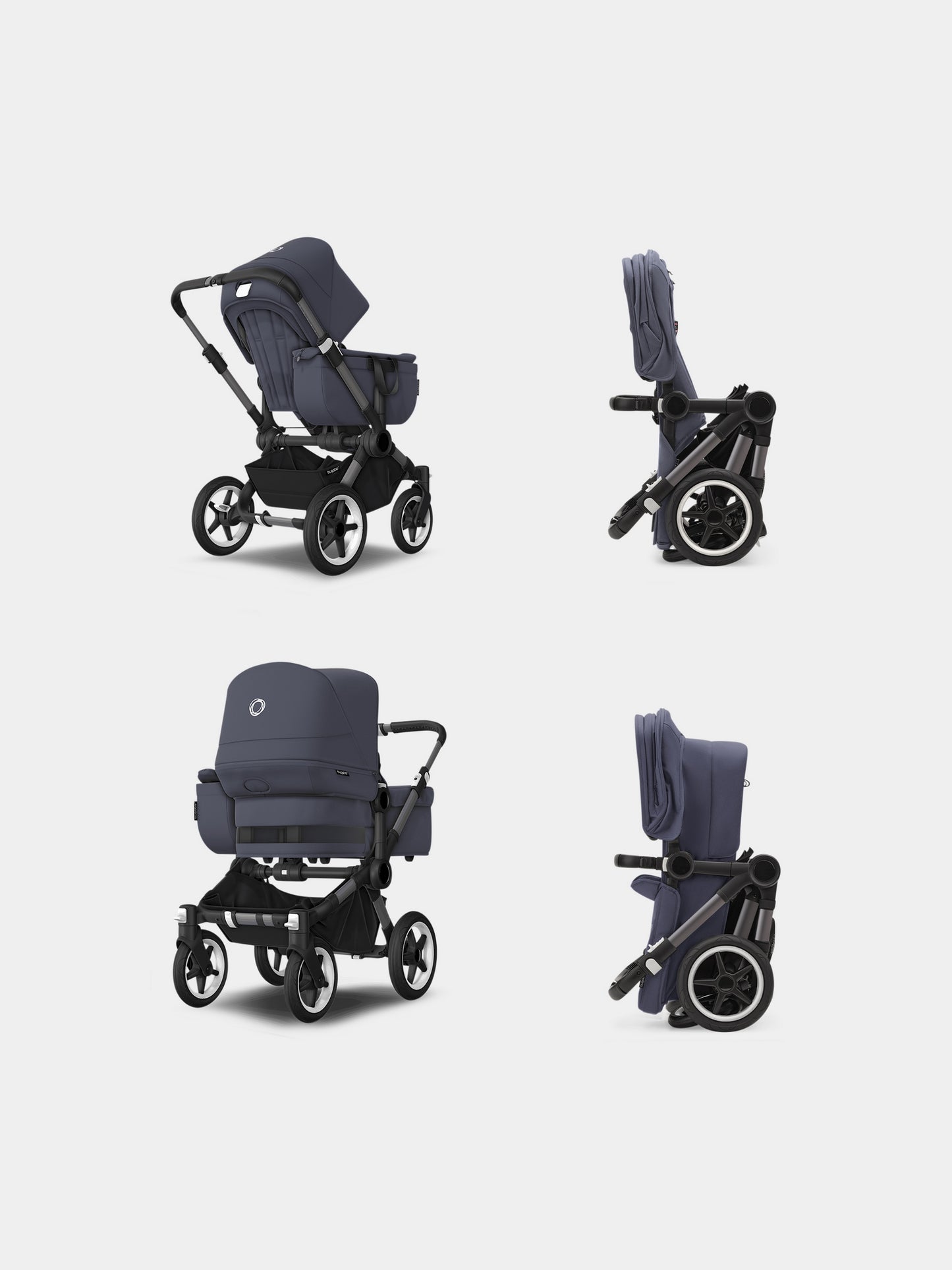 Donkey 5 Mono Complete Stroller Graphite/Stormy for Newborns