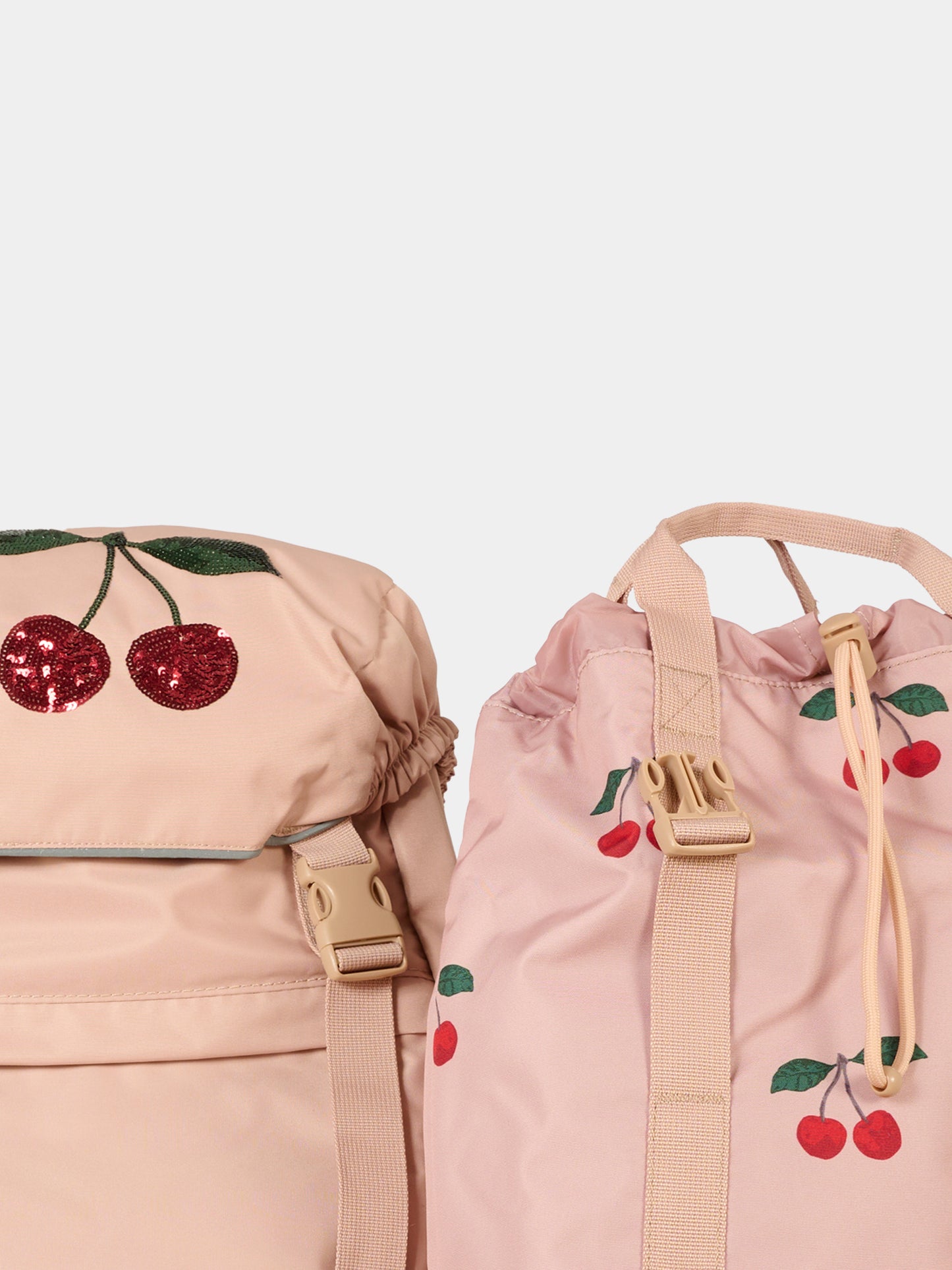 Zaino rosa per bambina con ciliegie,Konges Sløjd,KS103457 MAHOGANY ROSE