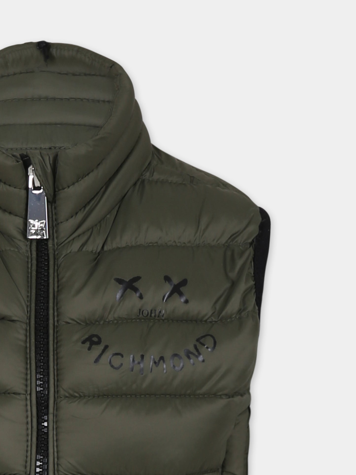 Gilet verde per bambino con smile,Richmond,RBA24174PI GREEN