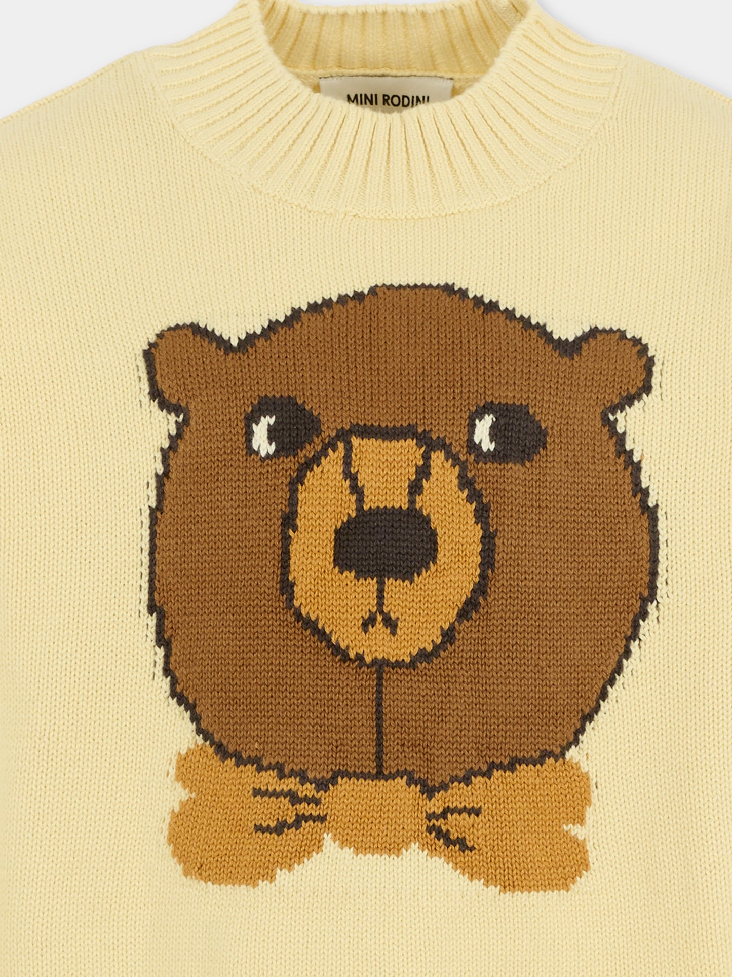 Maglione beige per bambini con orso,Mini Rodini,2572012111