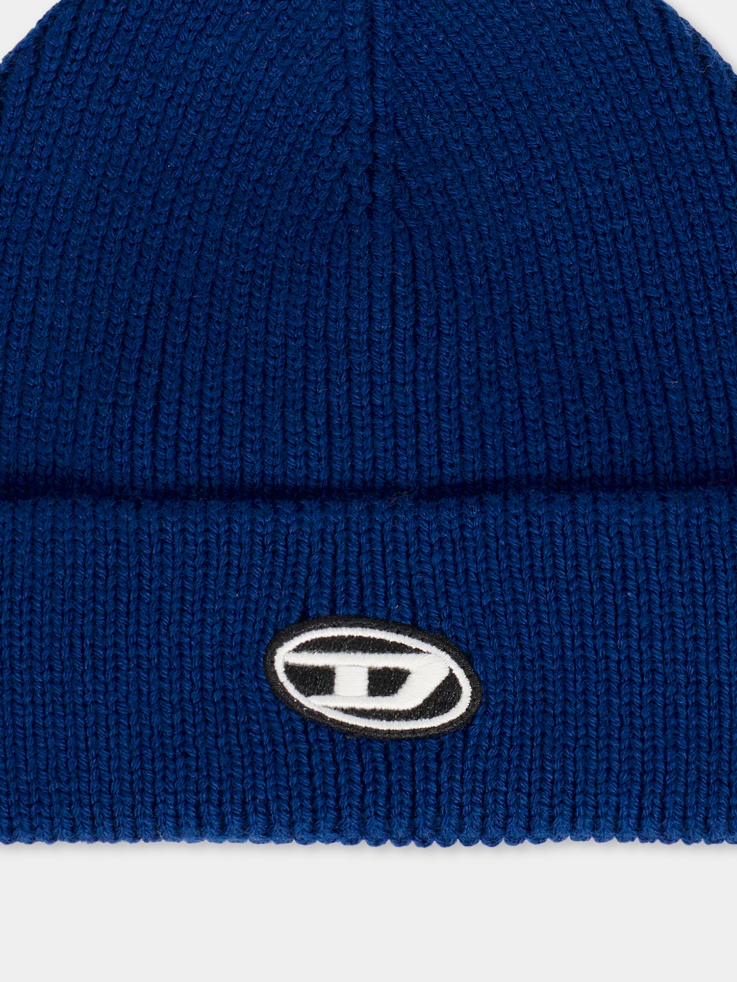 Berretto blu per bambino con logo,Diesel,K00641-KYAZ1-K851