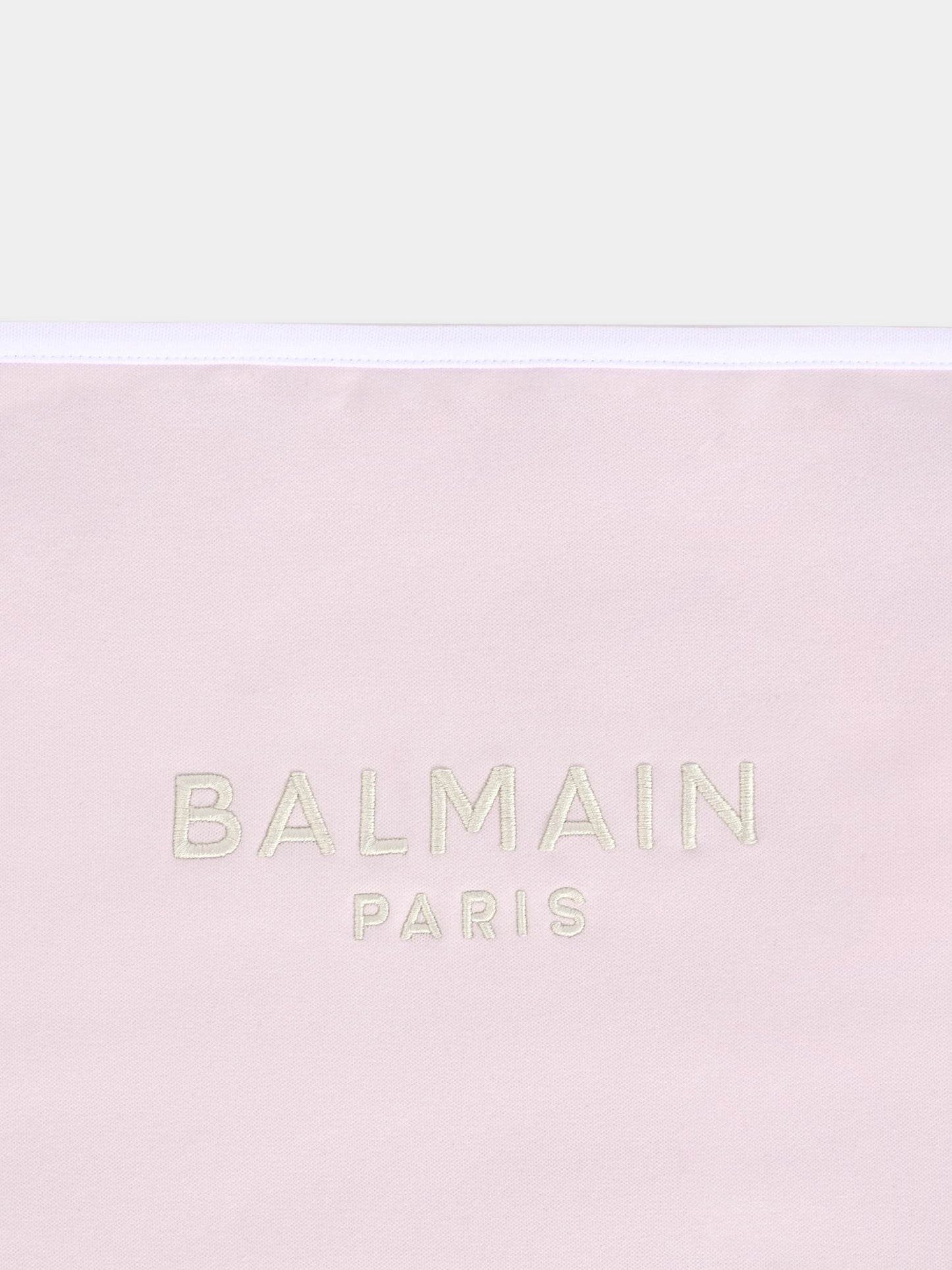 Coperta rosa per neonata con logo,Balmain Kids,BX0510-Z3278 500BG