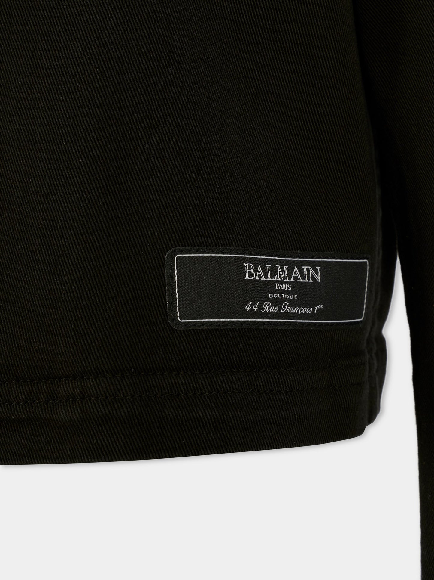 Giacca nera per bambina con patch,Balmain Kids,BX2B54-D0039 930OR