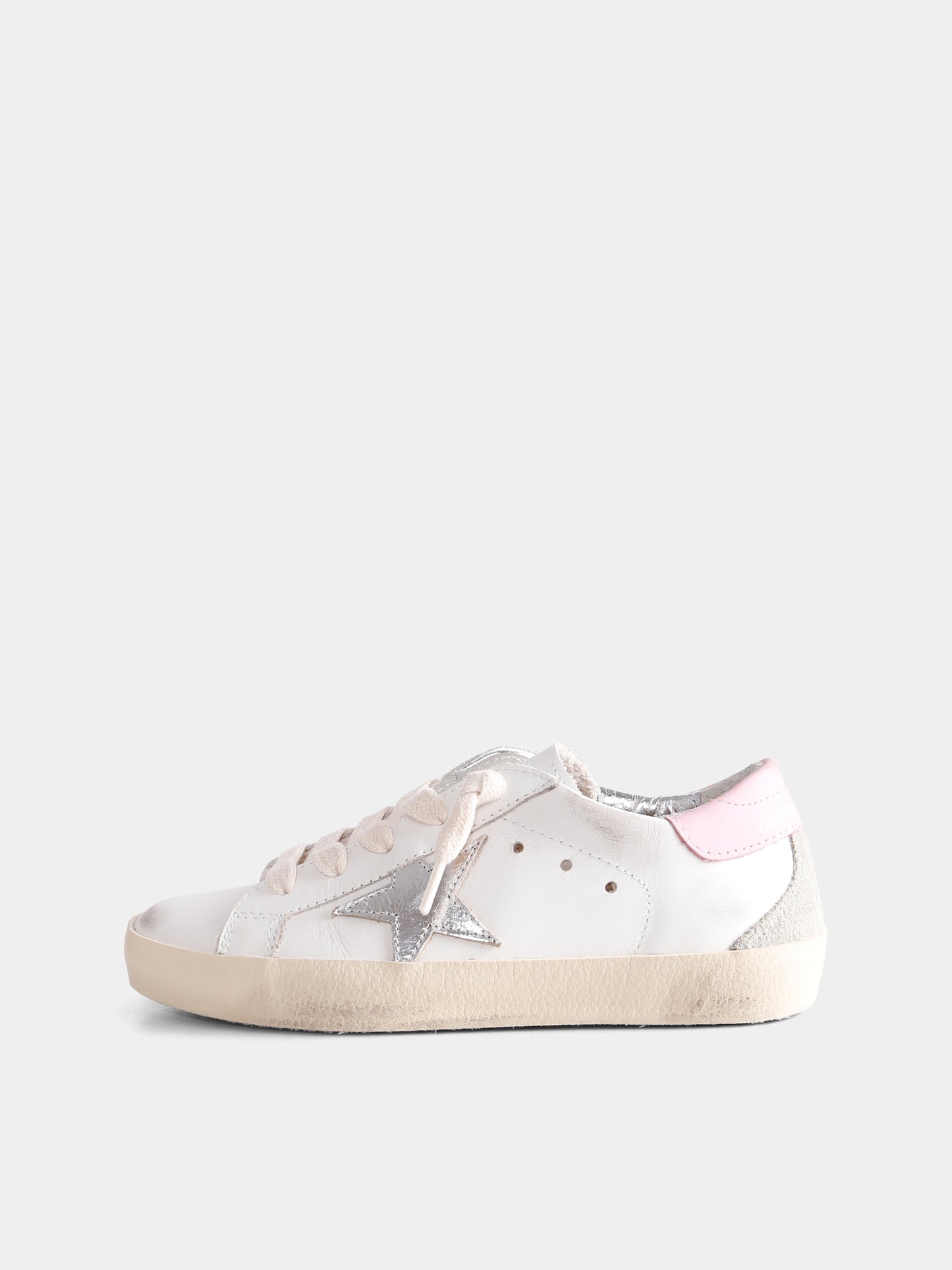 Sneakers Super Star bianche per bambina con stella,Golden Goose,GYF00102 F004662 11531