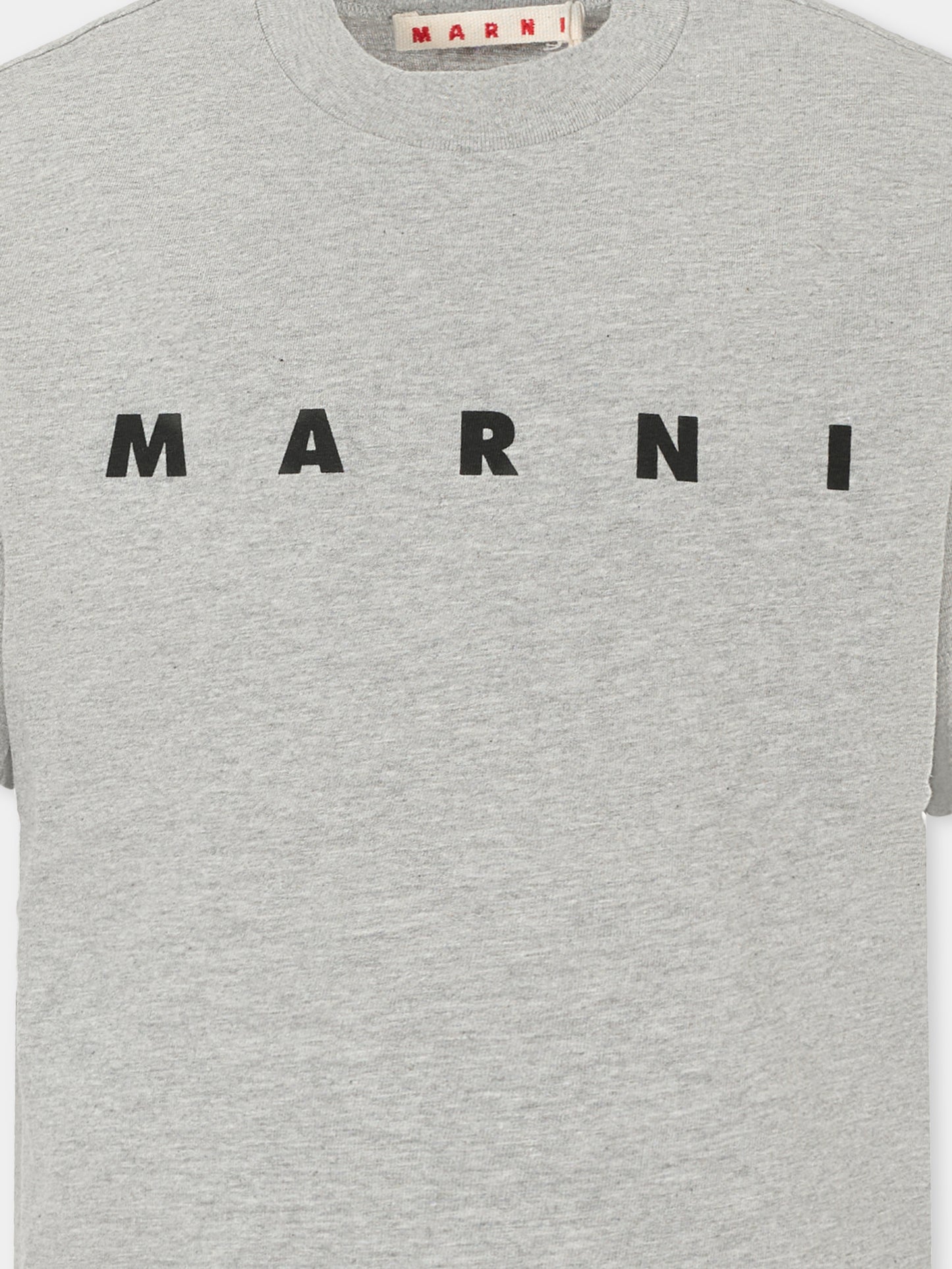 T-shirt grigia per bambini con logo nero,Marni Kids,M002MV M00RF 0M923