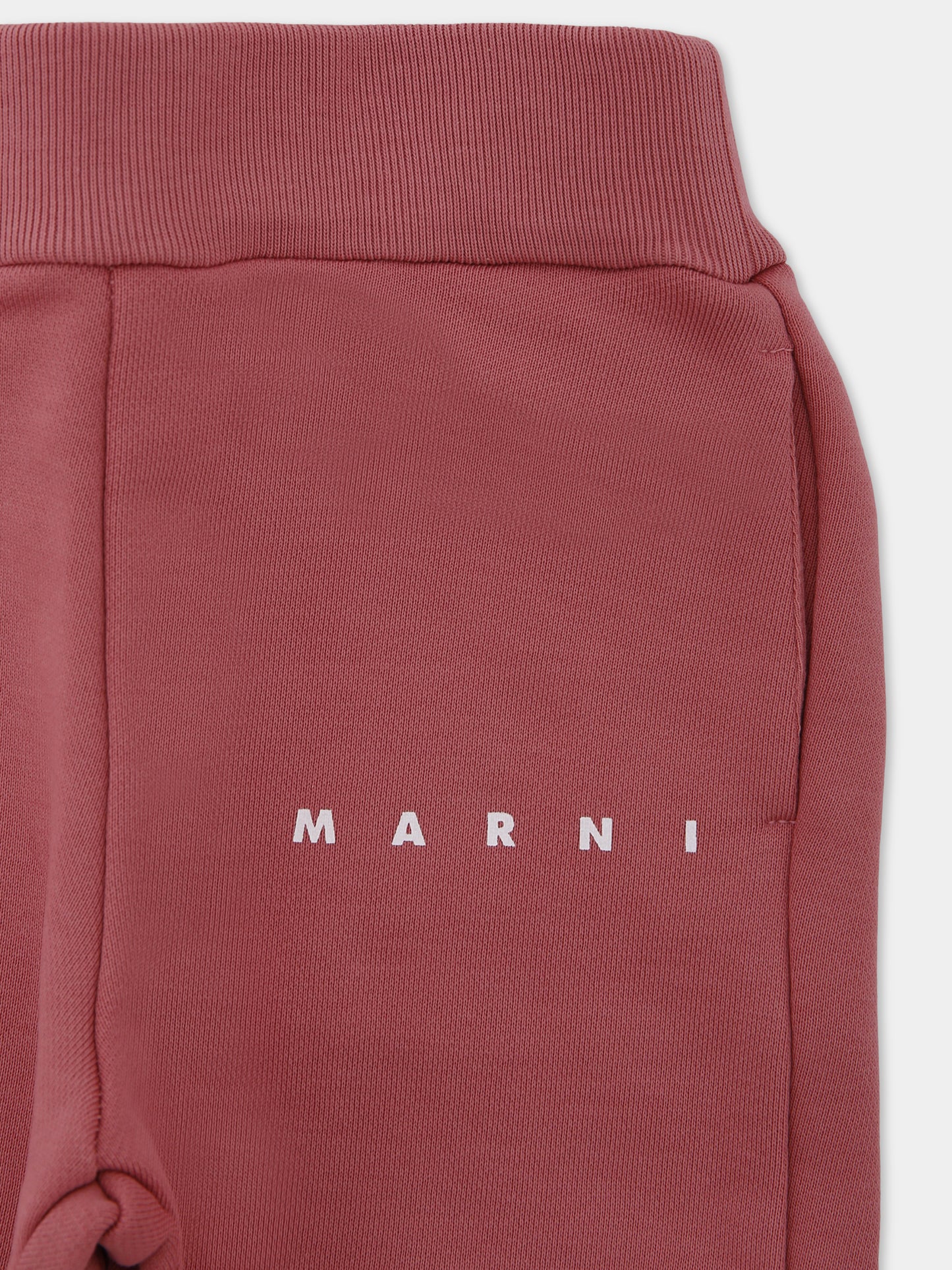 Pantaloni rosa per neonata con logo,Marni Kids,M01534 M00V0 0M350