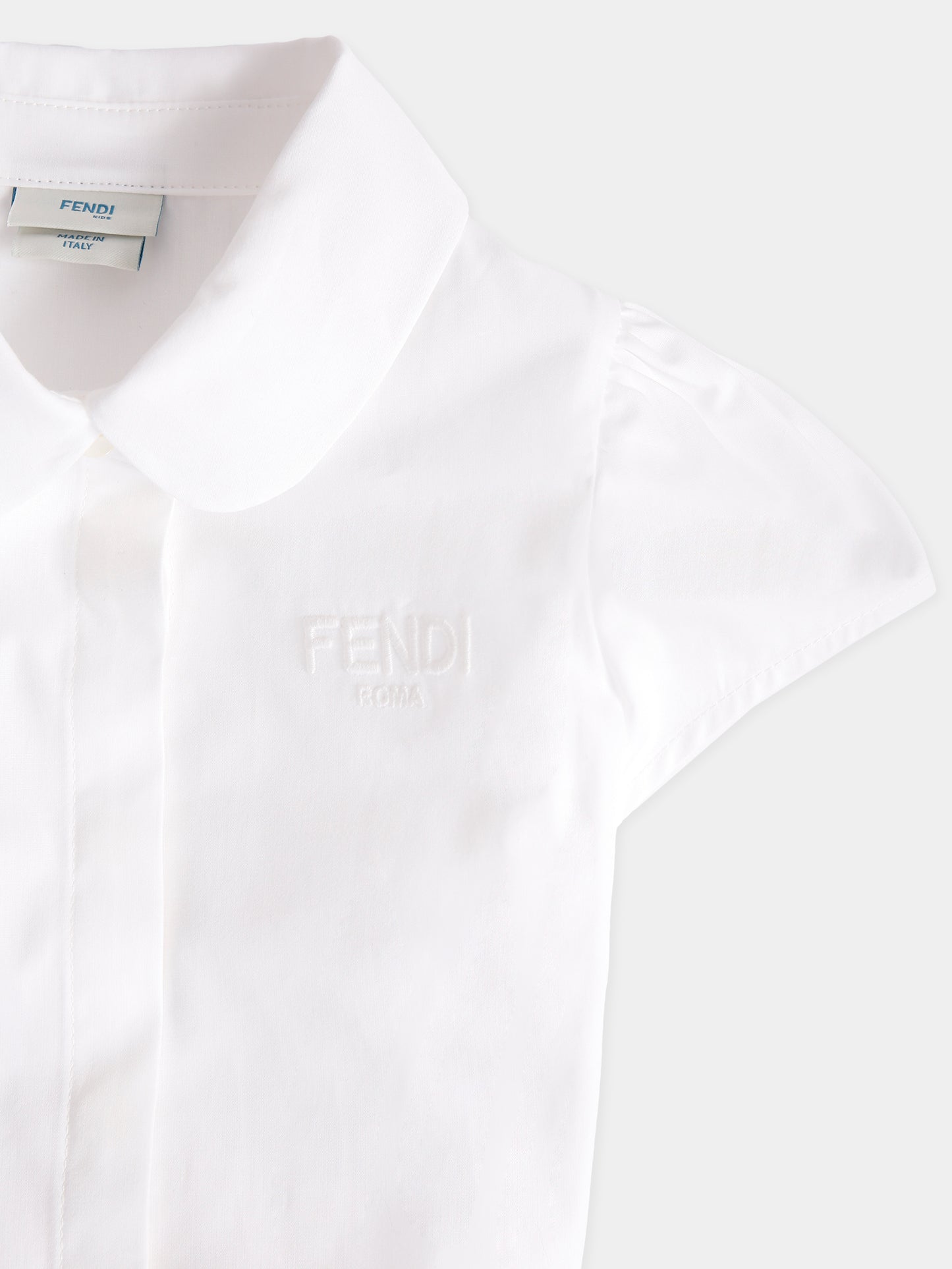 Abito bianco e rosa per neonata,Fendi Kids,BFB569 AS64 F0ZKY