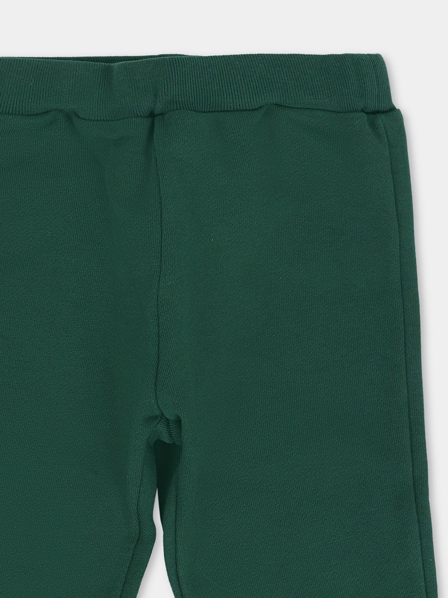 Pantaloni verdi per neonato con logo e ricamo volano,Fendi Kids,BMF256 5V0 F0E3J