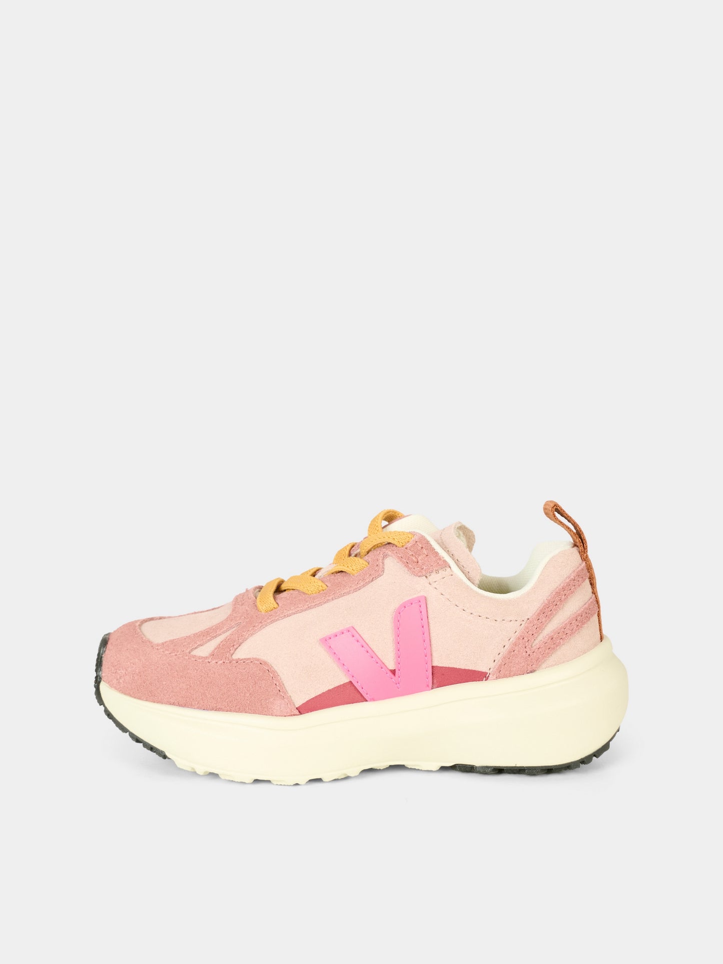 Sneakers Canary rosa per bambina con logo,Veja,YL0321025