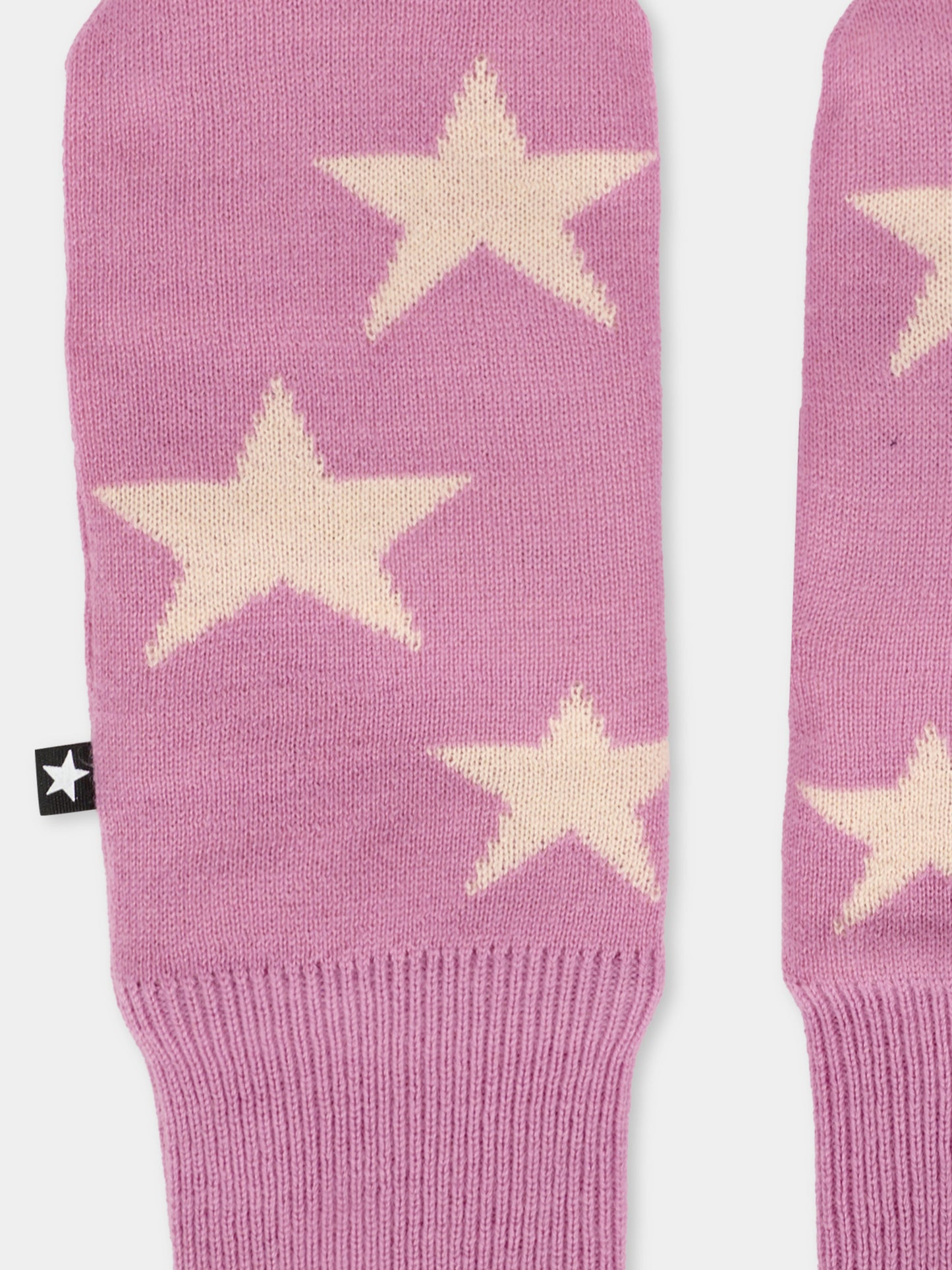 Guanti rosa per bambina con stelle,Molo,7W25S101 8765