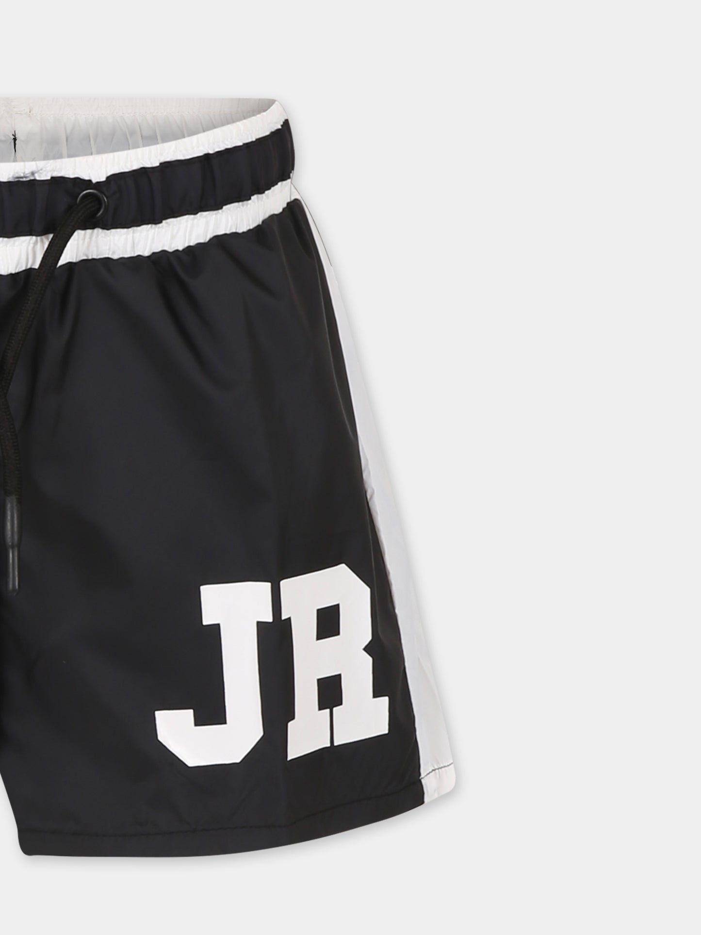 Boxer mare nero per bambino con logo,Richmond,RBP25104CO BLACK