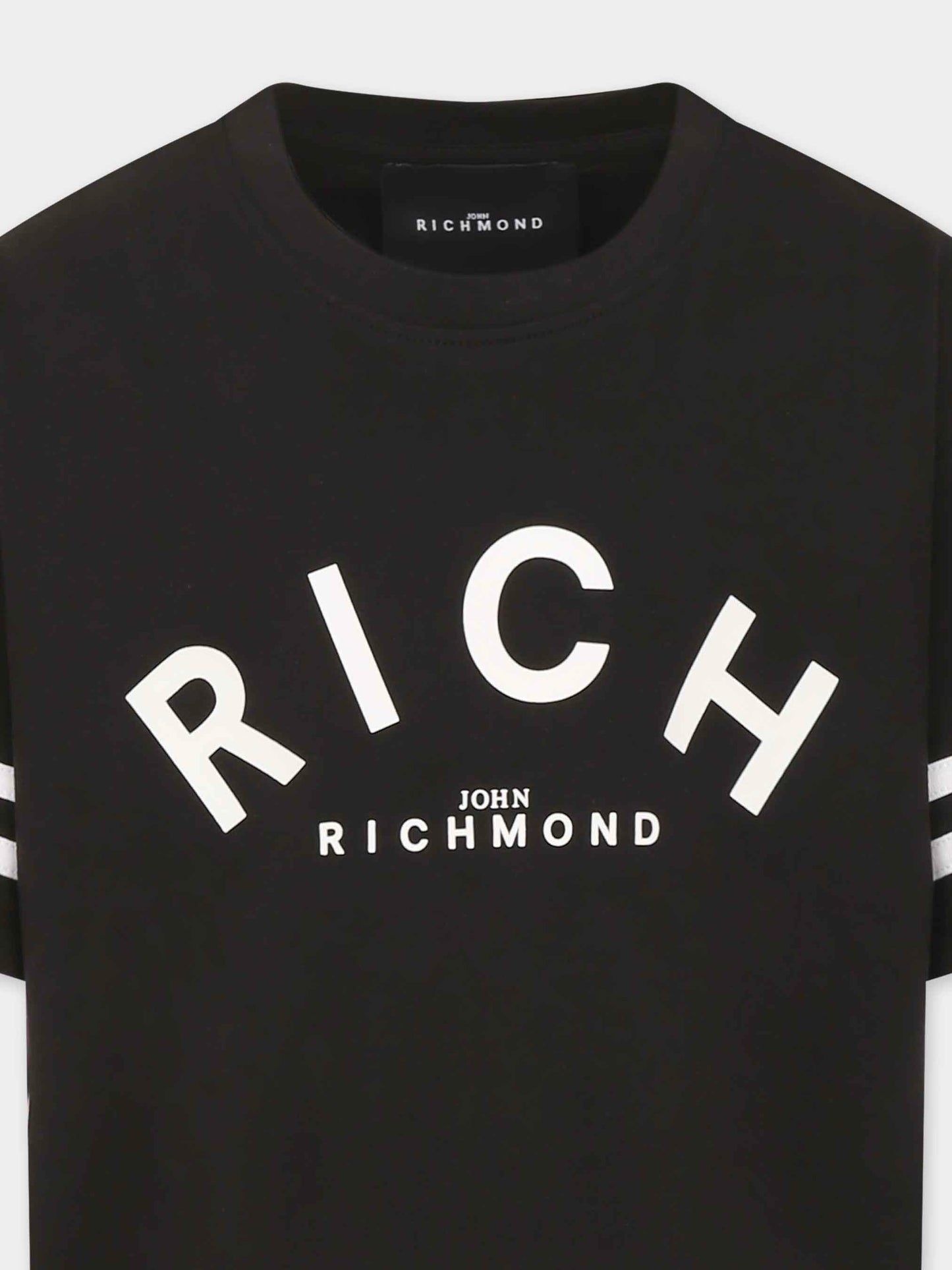 T-shirt nera per bambino con logo,Richmond,RBP25111TS BLACK