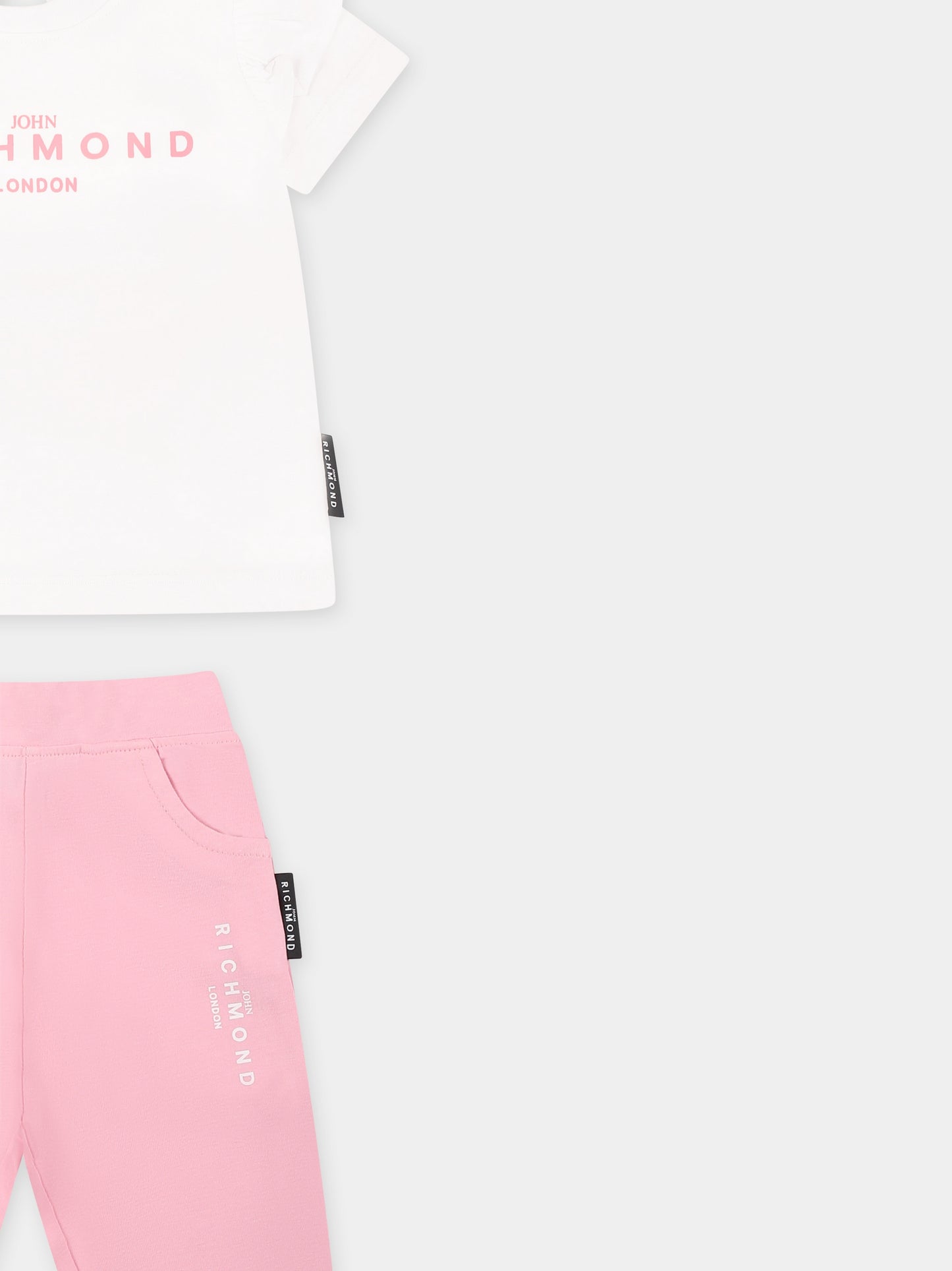 Completo bianco per neonata con logo,Richmond,RIP25008CJ WHITE