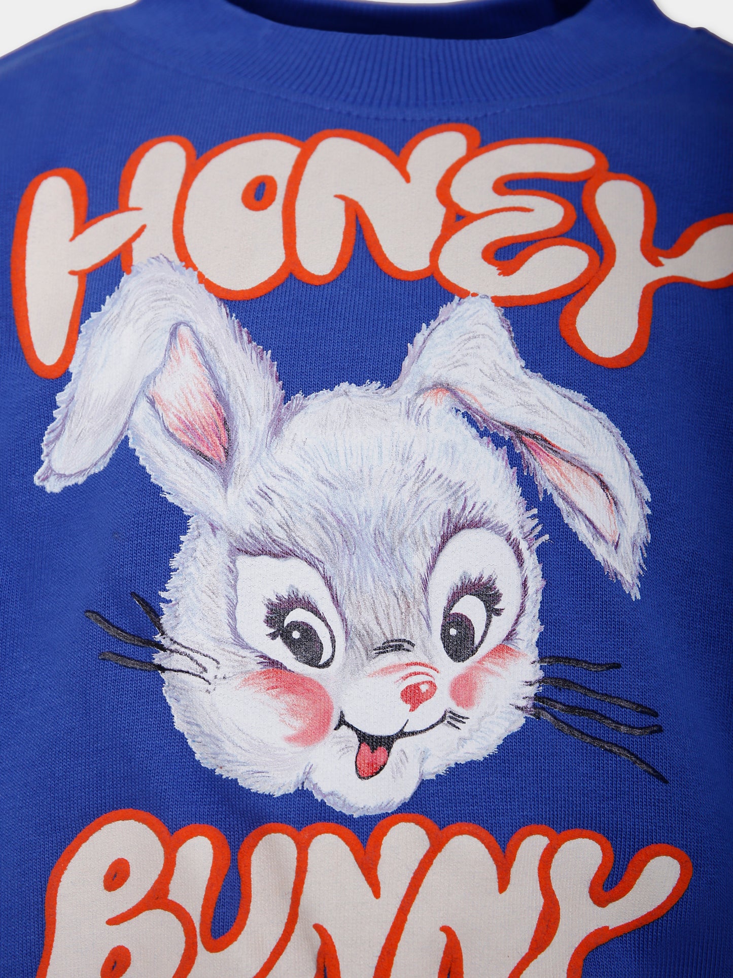 Felpa Marge blu per bambina con coniglio,Molo,2W25J215 5508