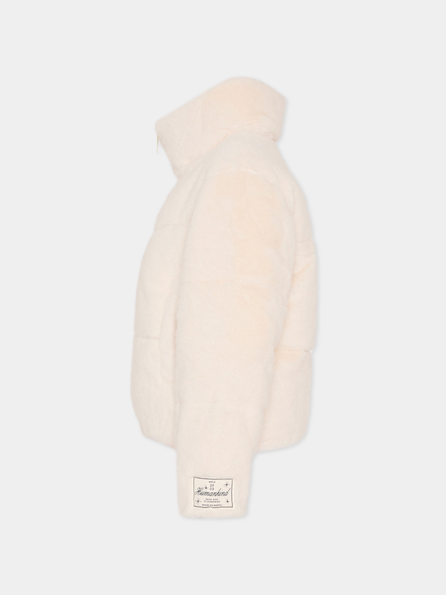 Piumino crop Havi avorio per bambina con patch,Molo,5W25M323 5553