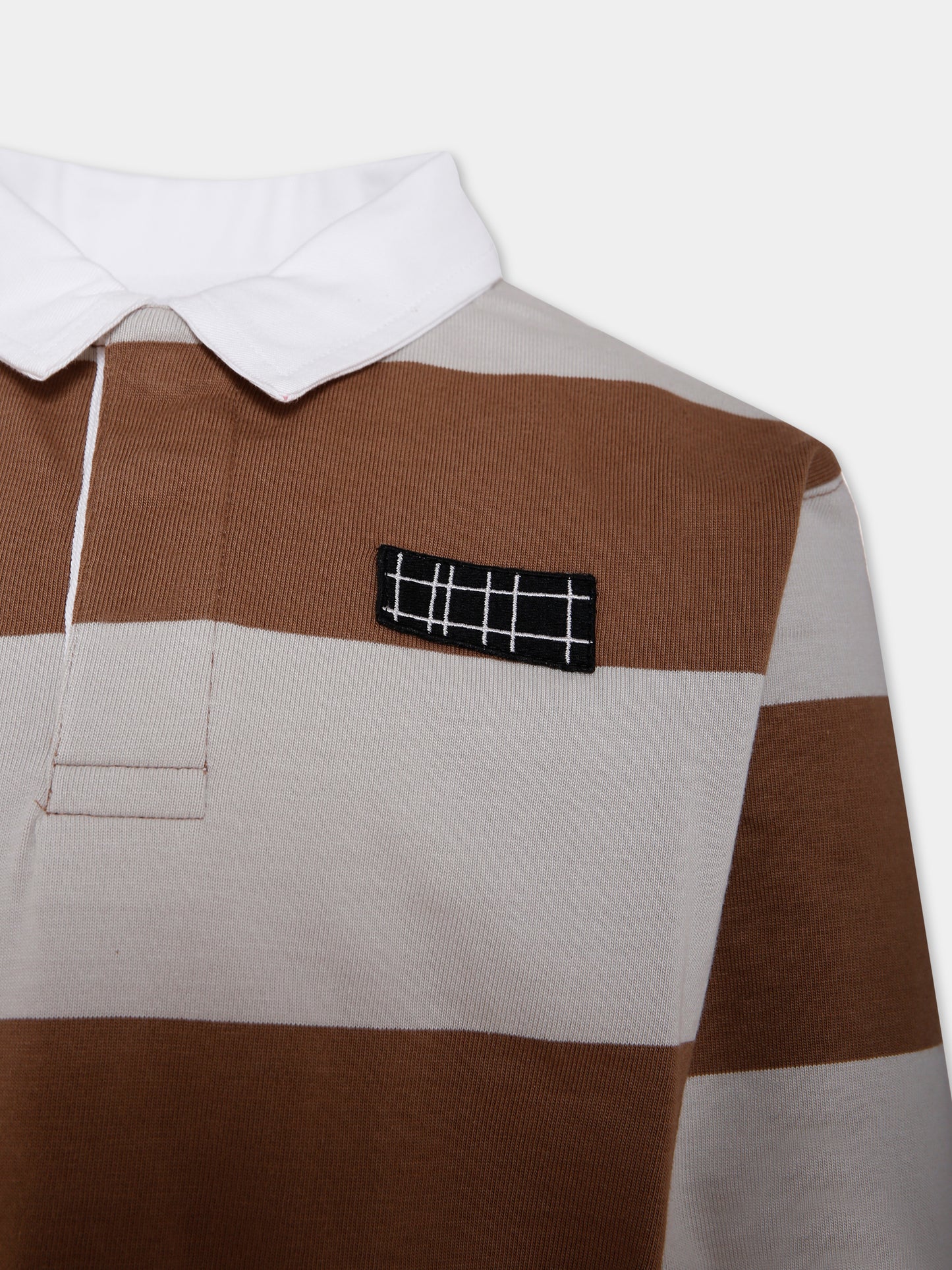 Polo Relz marrone per bambino,Molo,1W25A401 4961