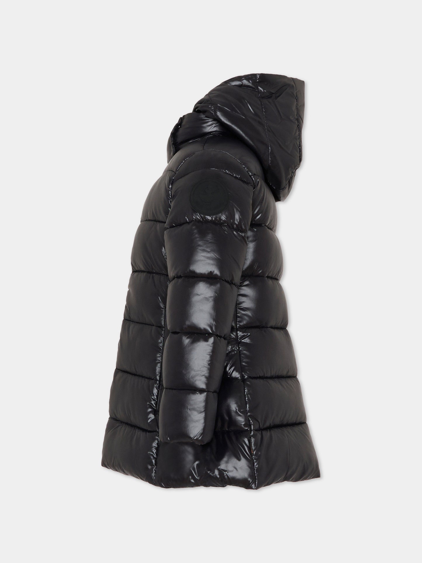 Piumino Kelli nero per bambina con logo,Save The Duck Kids,J42445G LOVE21 10000