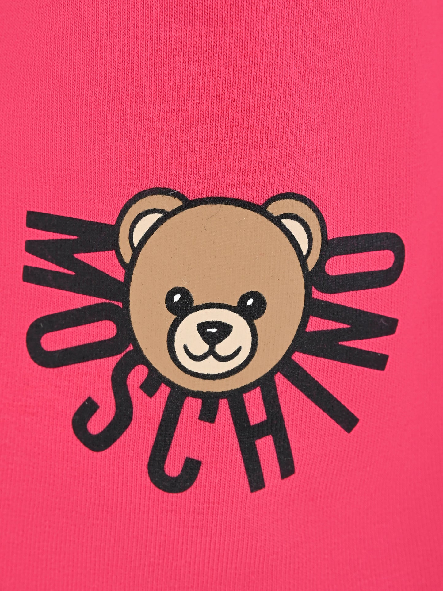 Berretto fucsia per bambina con logo e Teddy Bear,Moschino Kids,HMX02M LDA17 50541