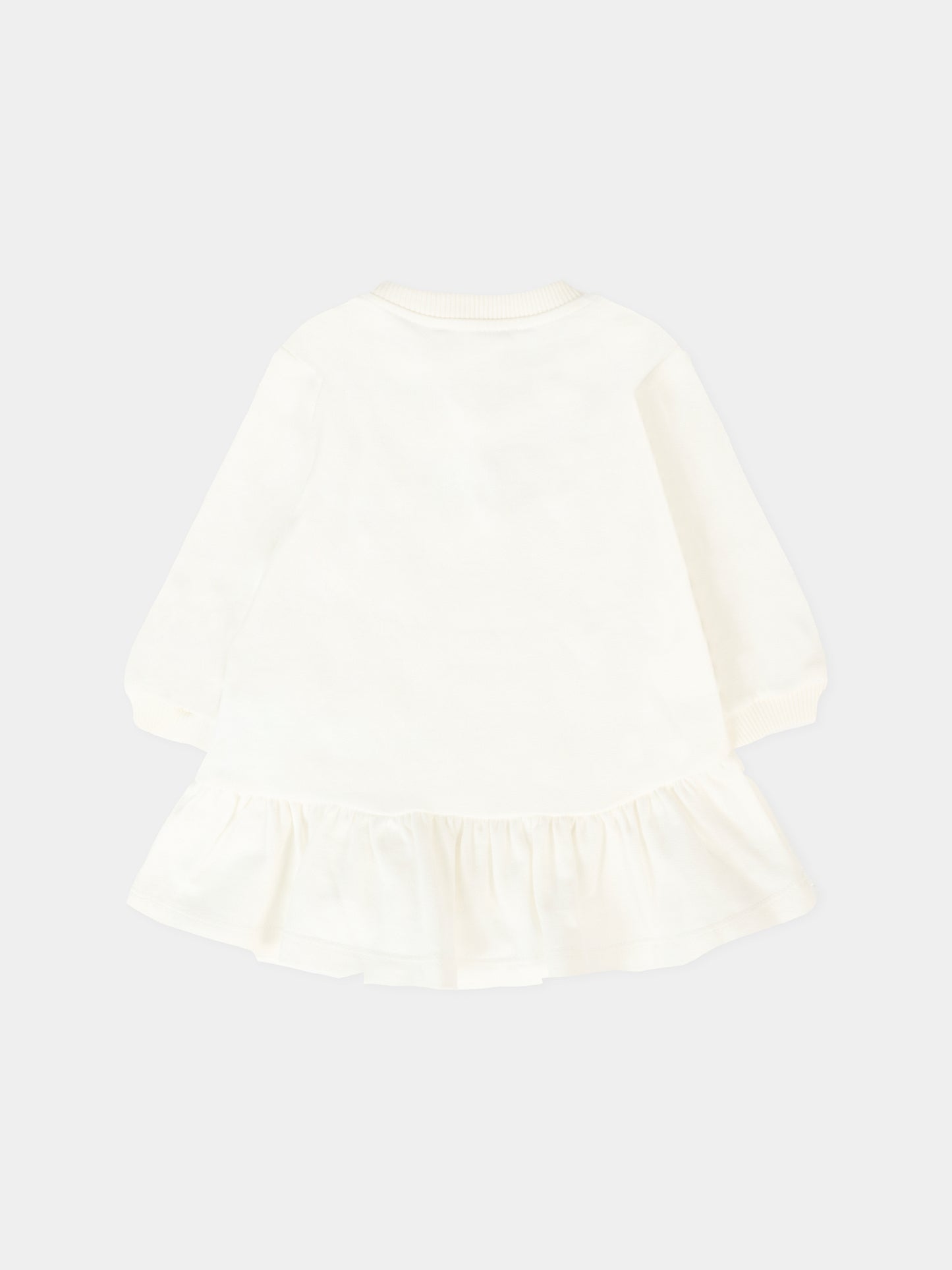 Vestito avorio per neonata con Teddy Bear,Moschino Kids,MAV0BK LCA63 10063