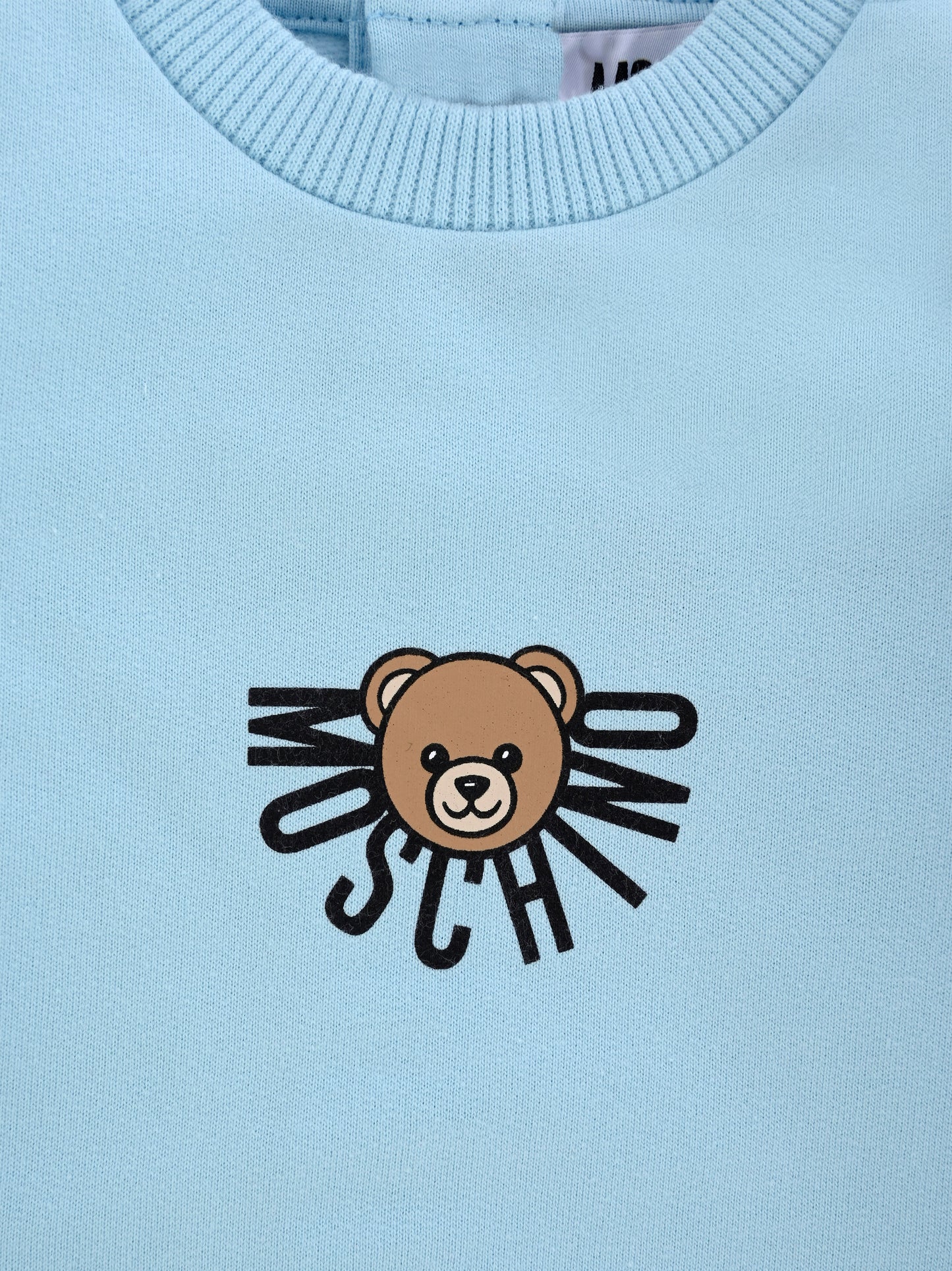 Tutina celeste per neonato con Teddy Bear,Moschino Kids,MNY05L LCA40 40304