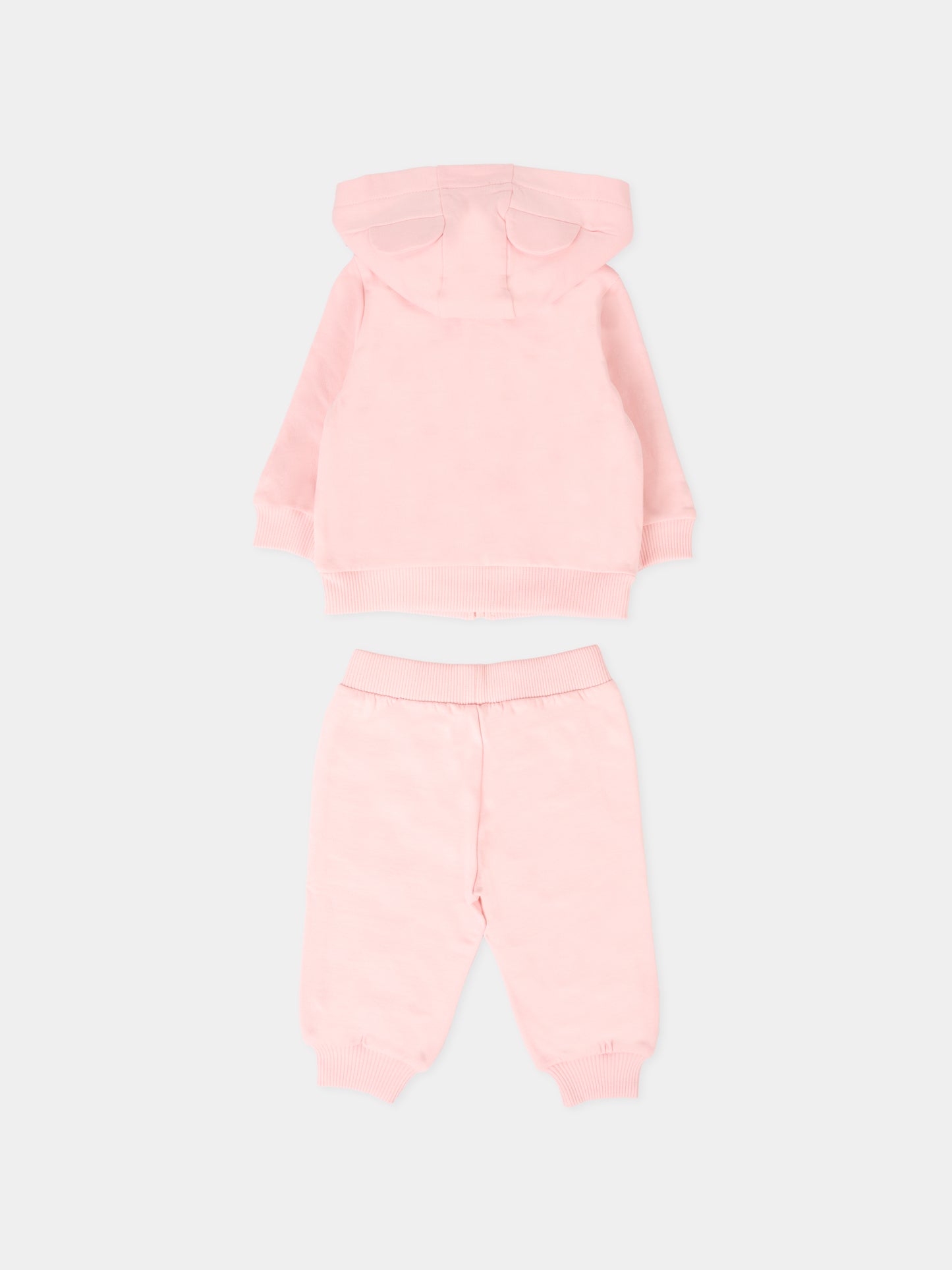 Completo rosa per neonata con Teddy Bear,Moschino Kids,MUK05D LCA63 50209