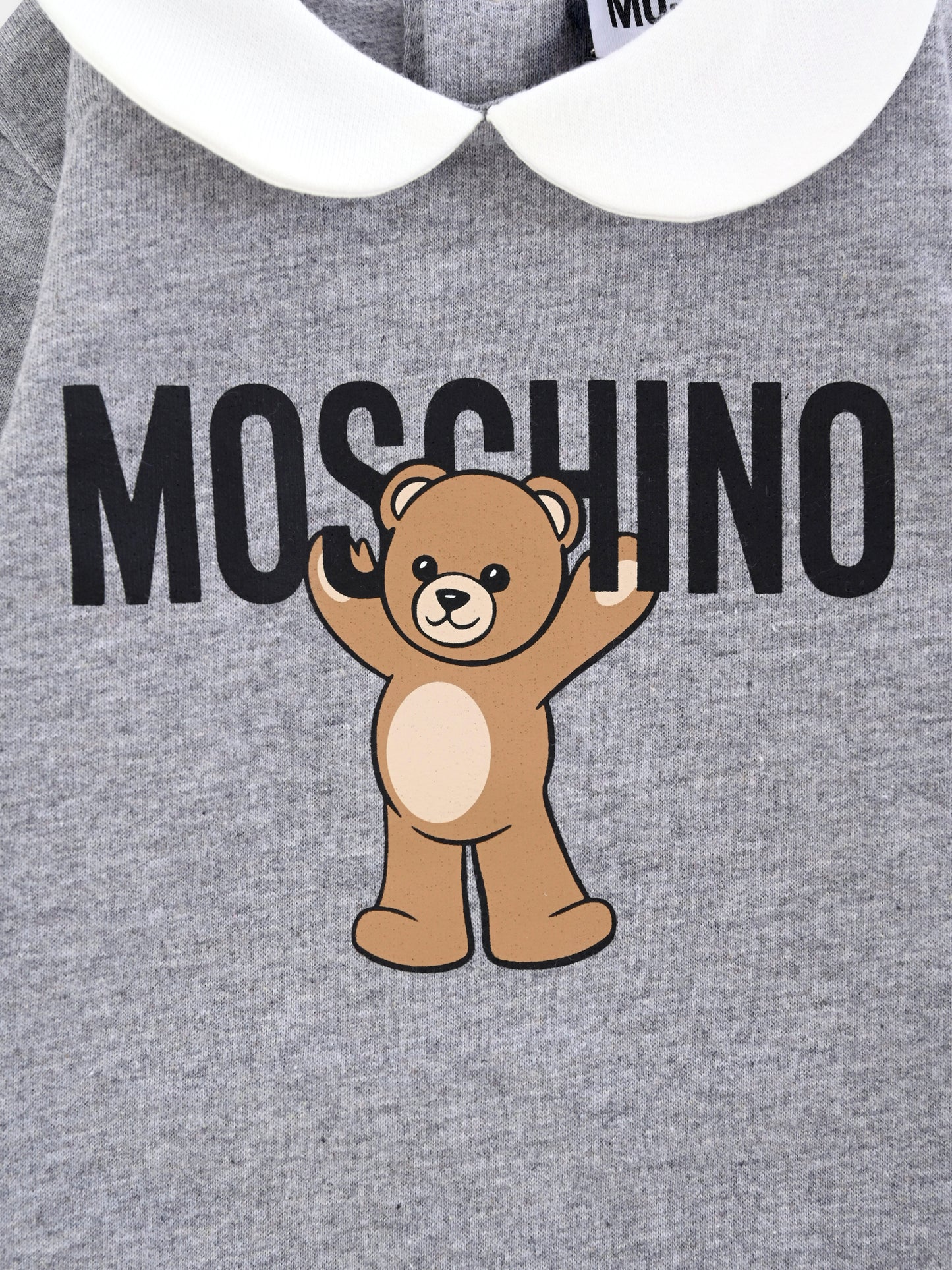 Tutina grigia per neonati con Teddy Bear,Moschino Kids,MXY037 LCA40 60901