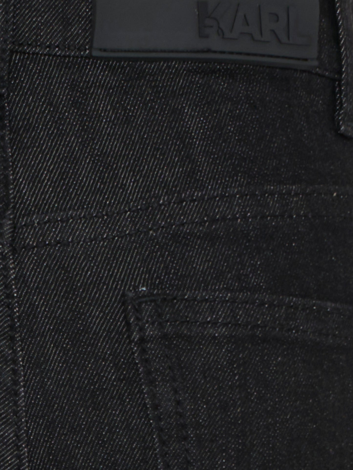 Jeans neri per bambina con logo,Karl Lagerfeld Kids,Z30595 Z16