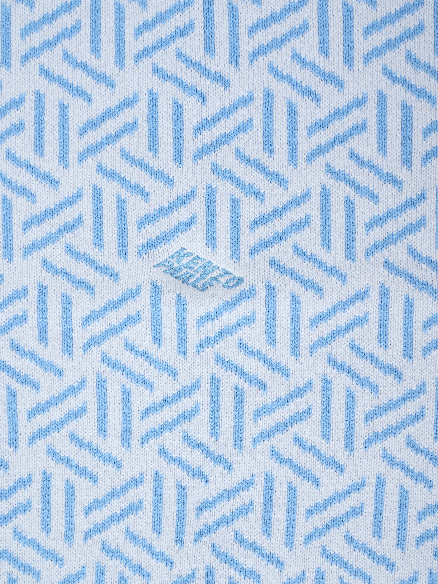 Coperta celeste per neonato con motivo geometrico,Kenzo Kids,K61211 771