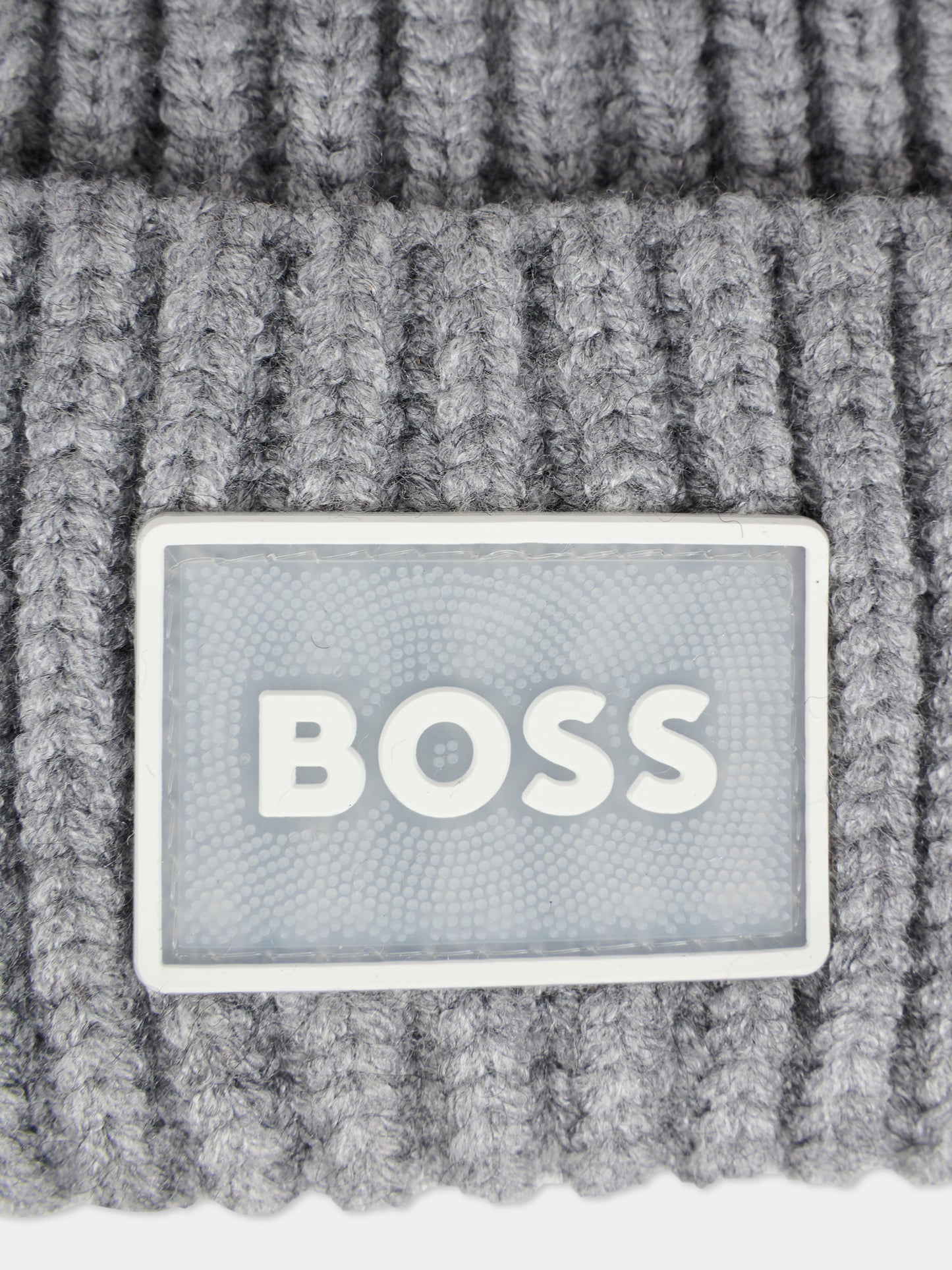 Berretto grigio per bambino con patch,Boss,J52619 A46