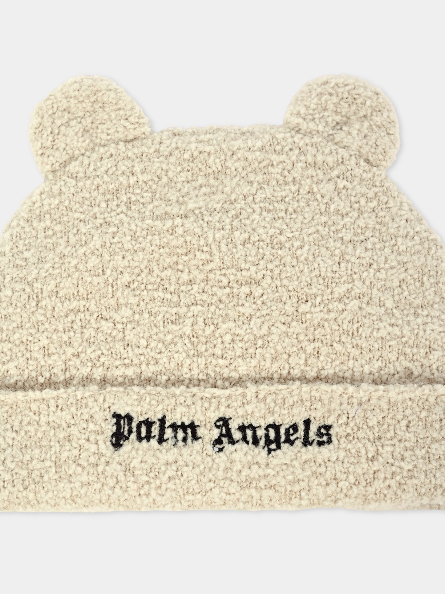 Cappello beige per neonati con logo,Palm Angels,PGXY005F25KNI0016F60