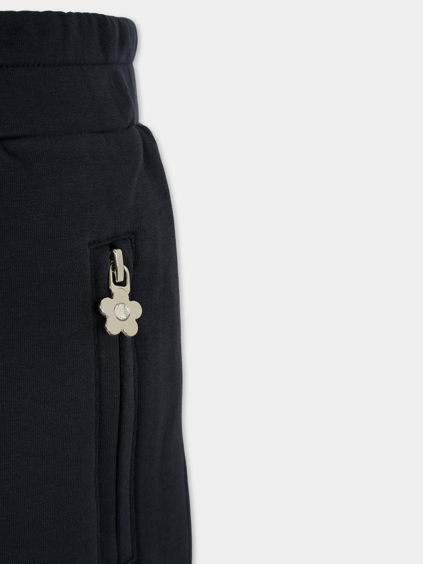 Pantaloni blu per bambina con logo,Marc Jacobs,W60593 84E