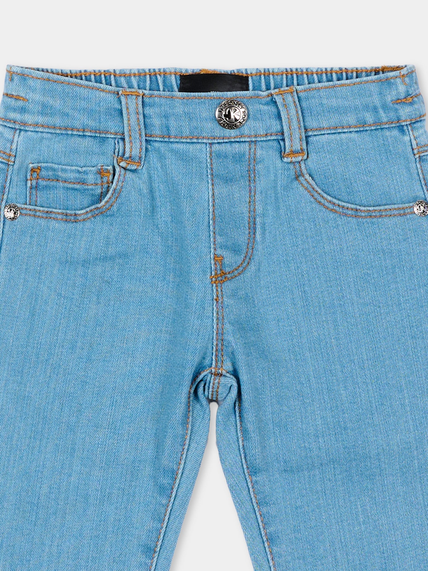 Jeans denim per neonati con maxi logo,Richmond,RIA25125JE DENIM BLUE MEDIUM