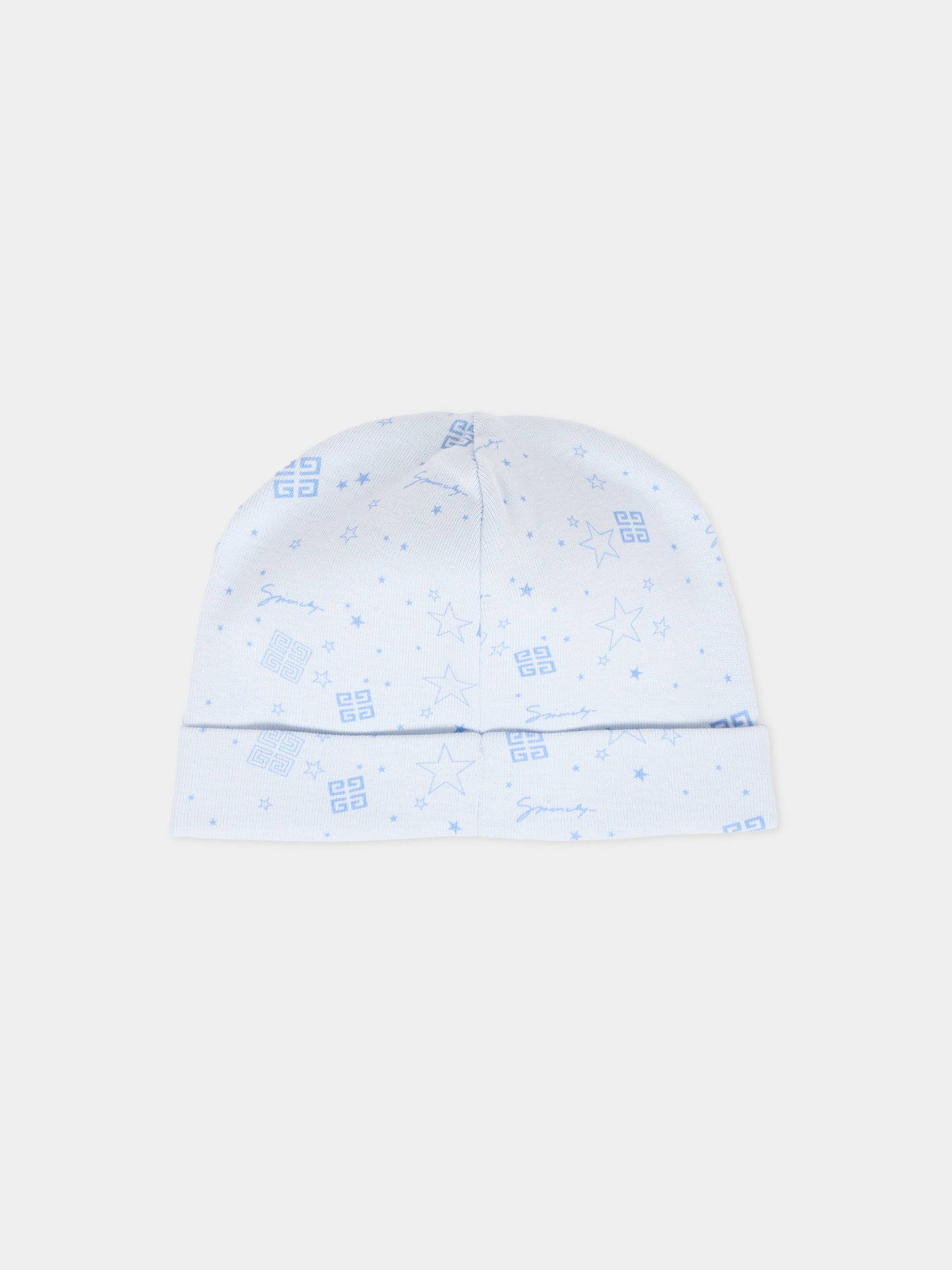 Set accessori celeste per neonato con logo,Givenchy Kids,H30853 771