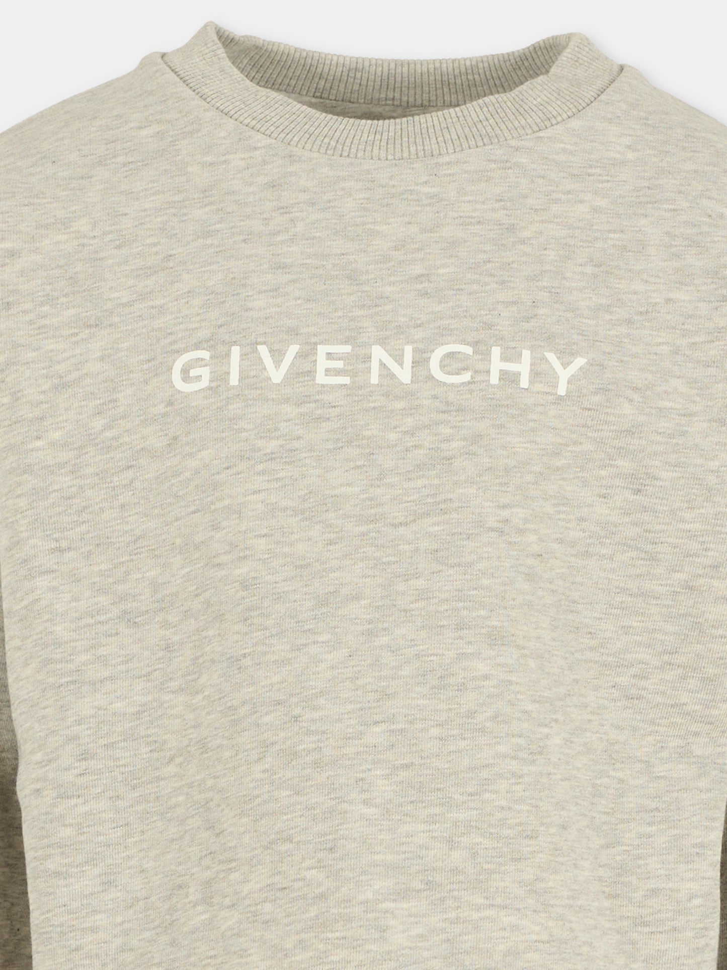 Felpa grigia per bambina con logo,Givenchy Kids,H30988 A01