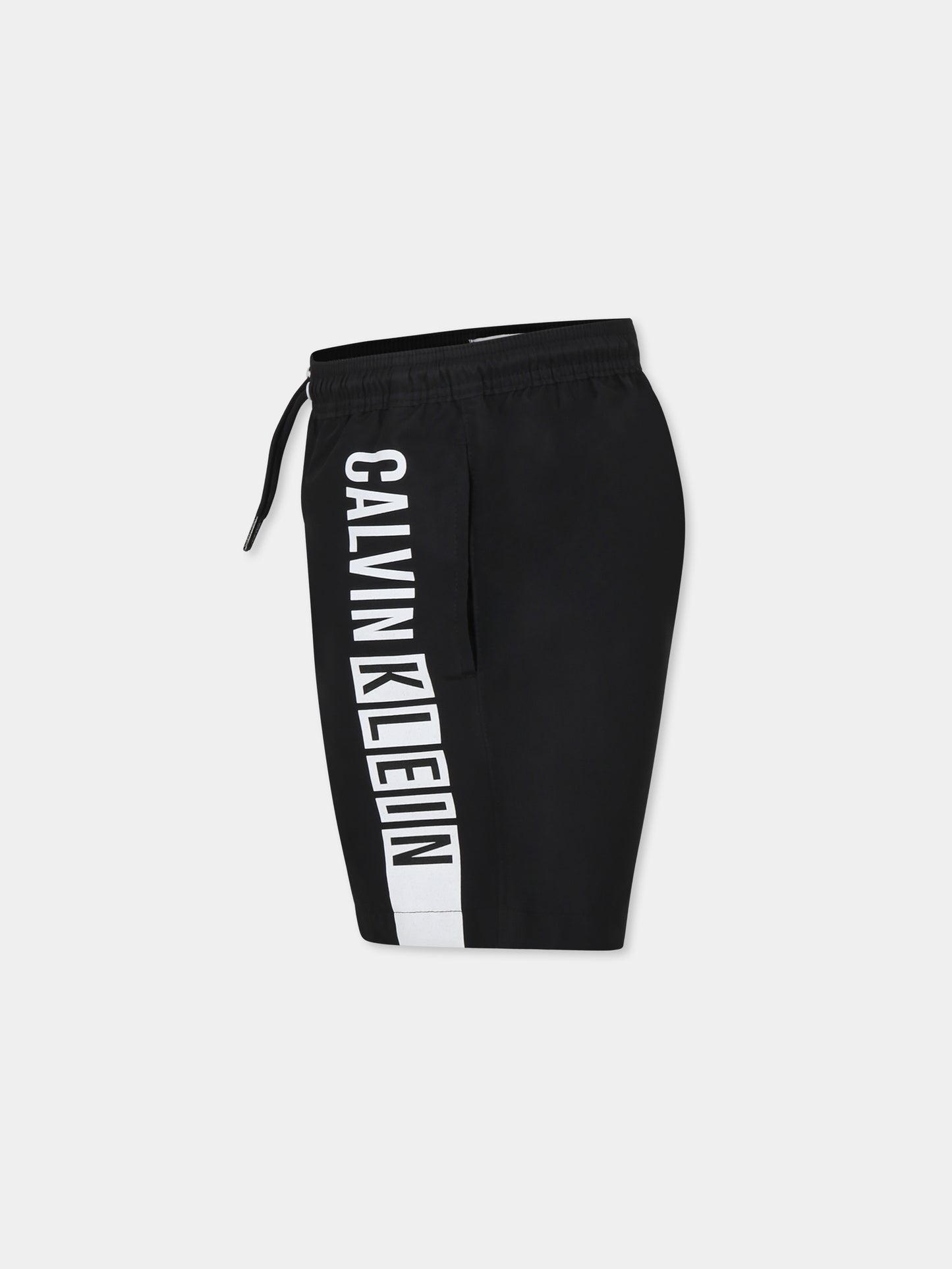 Boxer mare nero per bambino con logo,Calvin Klein Kids,KV0KV00035 BEH