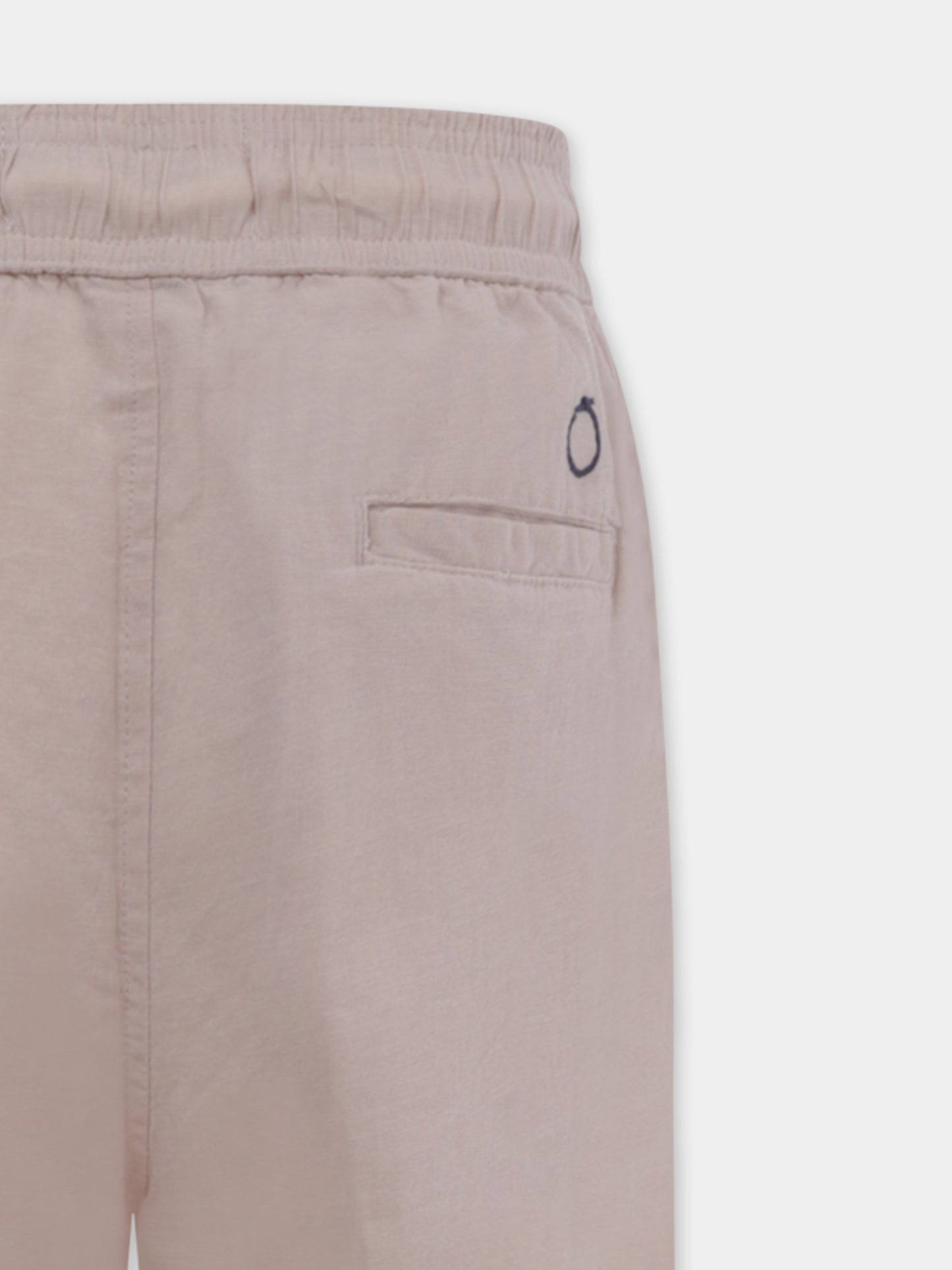 Pantaloni avorio per bambino con logo,Trussardi Junior,TBP25094PA BEIGE LIGHT