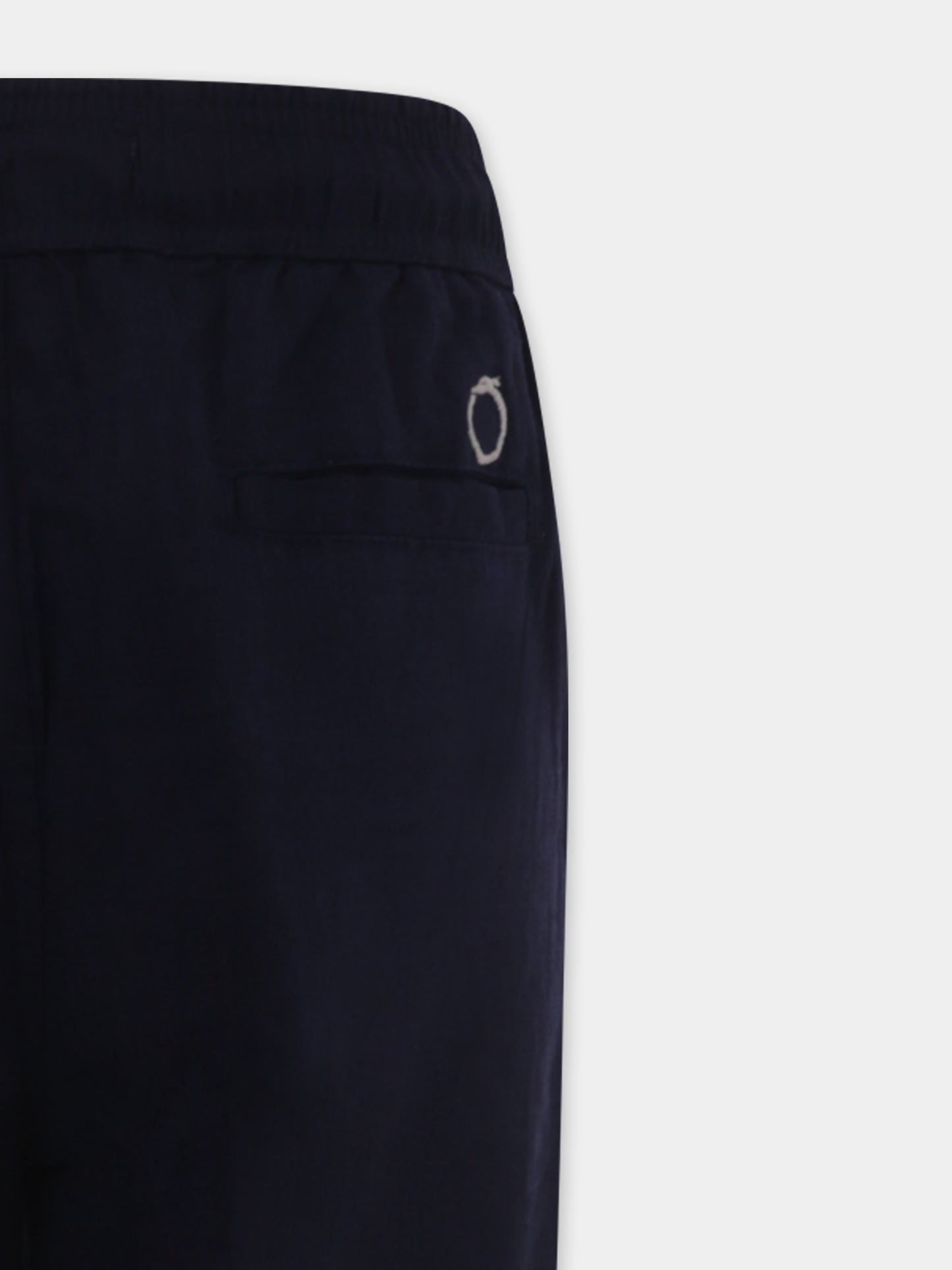Pantaloni blu per bambino con logo,Trussardi Junior,TBP25094PA BLUE NAVY