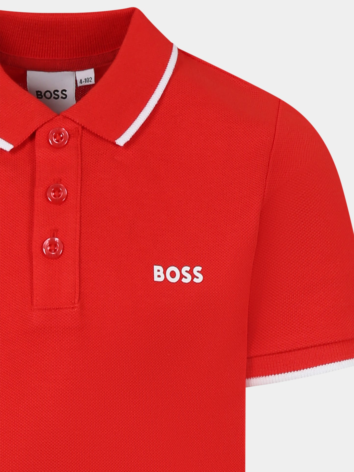Polo rossa per bambino con logo,Boss,J50704 997