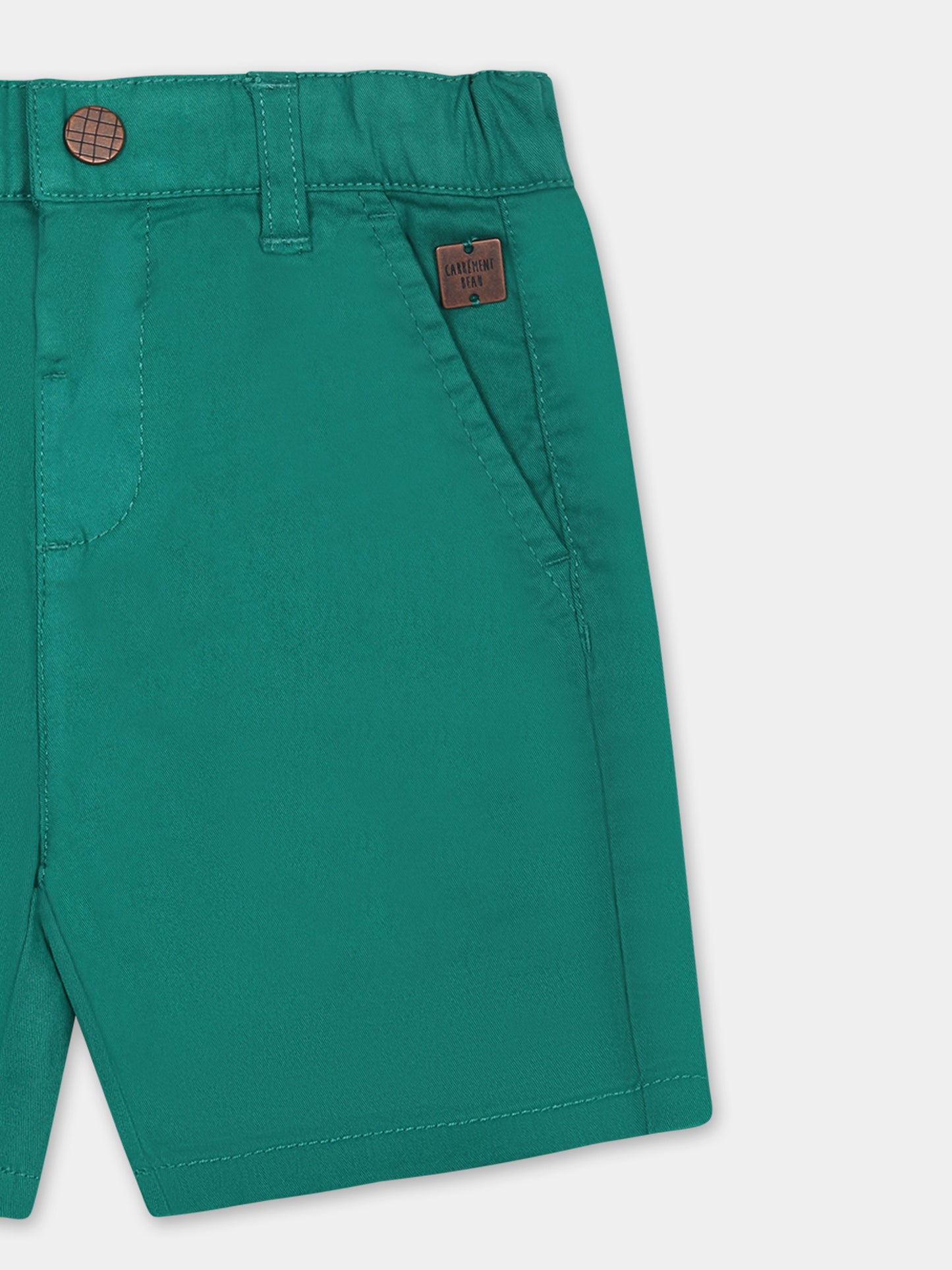 Shorts verdi per neonato con logo,Carrement Beau,Y30145 60C