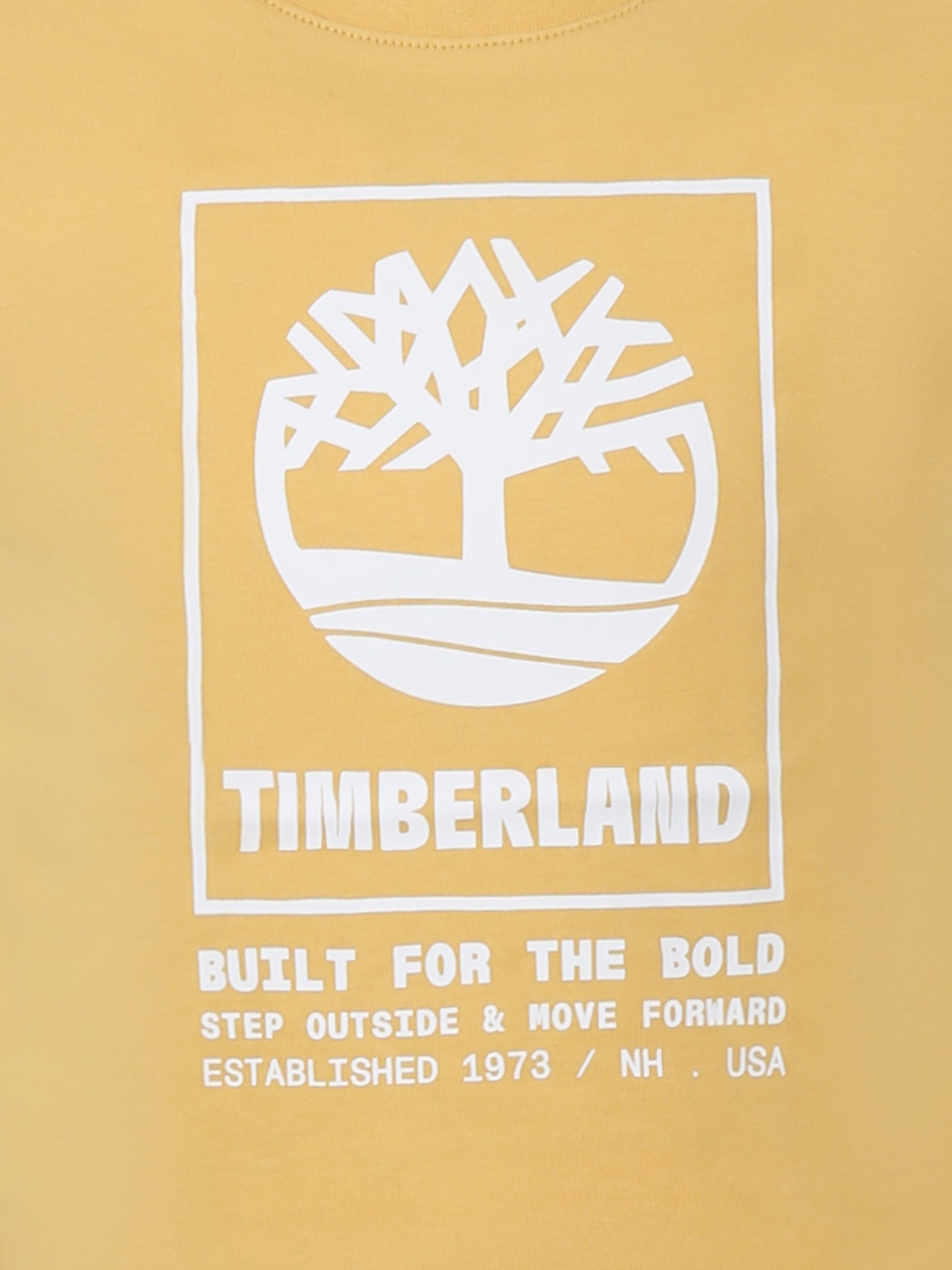 T-shirt gialla per bambino con logo,Timberland,T60082 58C