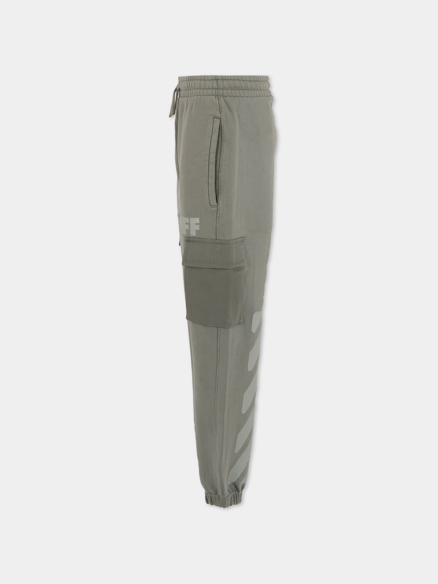 Pantaloni grigi per bambino con frecce,Off White,OBCH00BF25FLE0010705