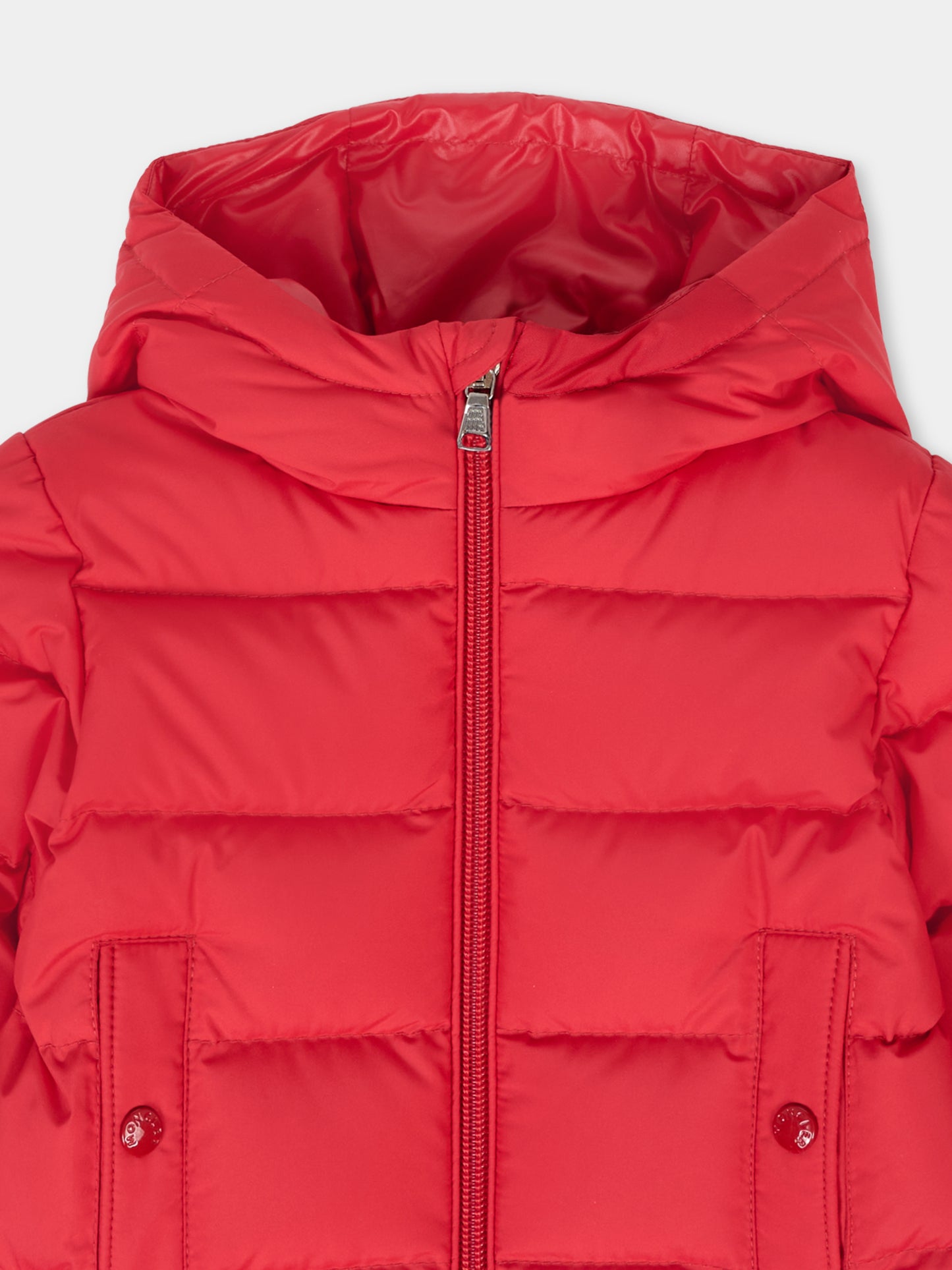 Piumino Taidu rosso per neonato con logo,Moncler Kids,K2951 1A00024 597YW 457