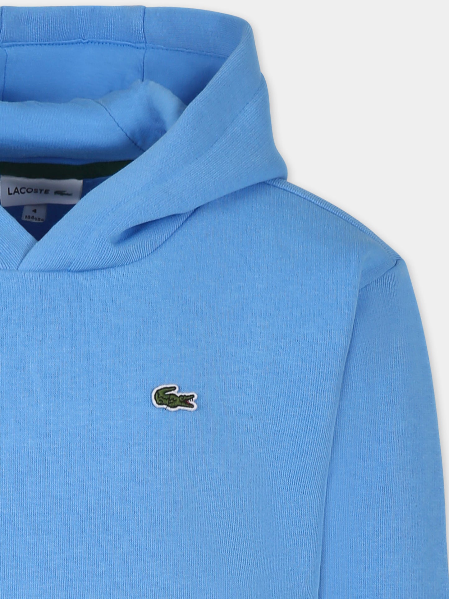 Felpa azzurra per bambino con coccodrillo,Lacoste,SJ5292 4XA